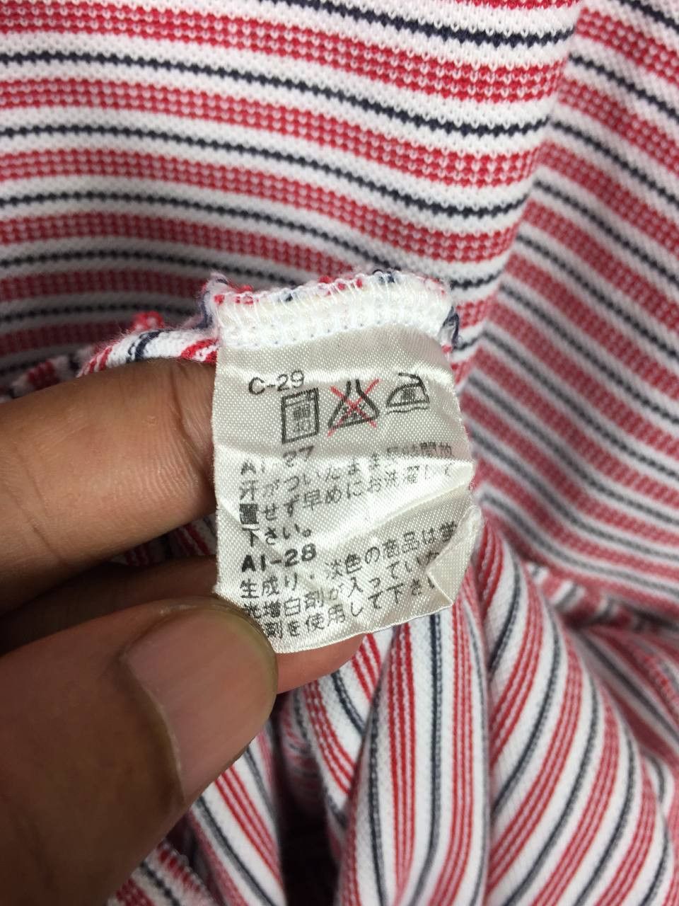 Polo Ralph Lauren × Vintage Vtg Polo Ralph Lauren Small Pony Striped Polo Tee Size US L / EU 52-54 / 3 - 11 Thumbnail