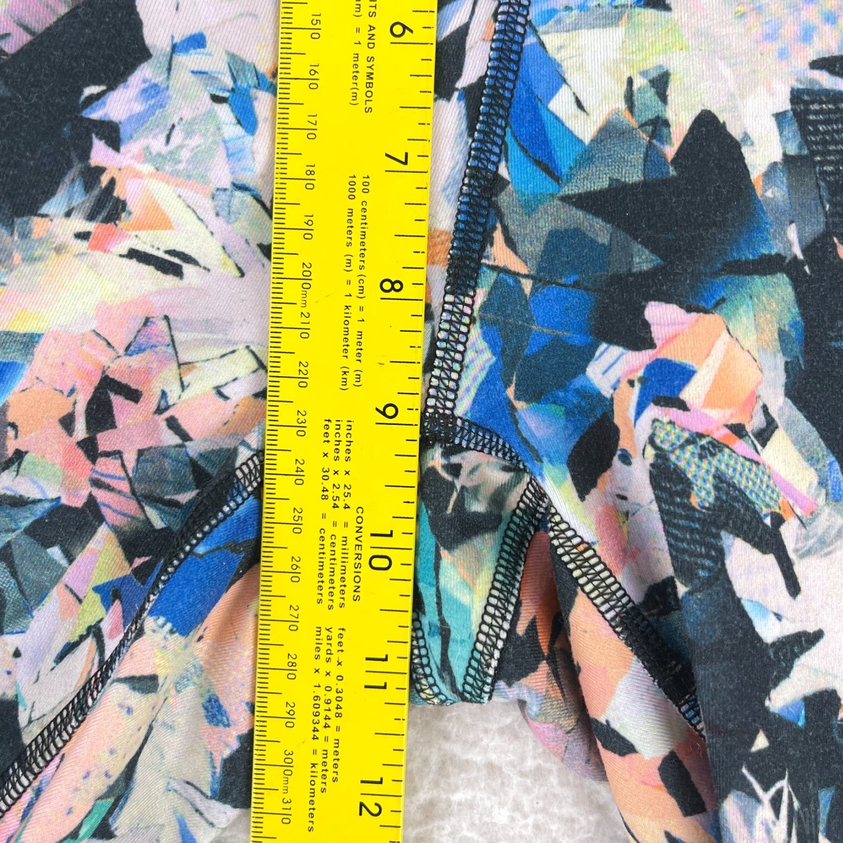 Marmot Marmot Blue Printed Ankle Leggings Womens Pull On Stretch Activewear Size M Size 32" / US 10 / IT 46 - 5 Thumbnail