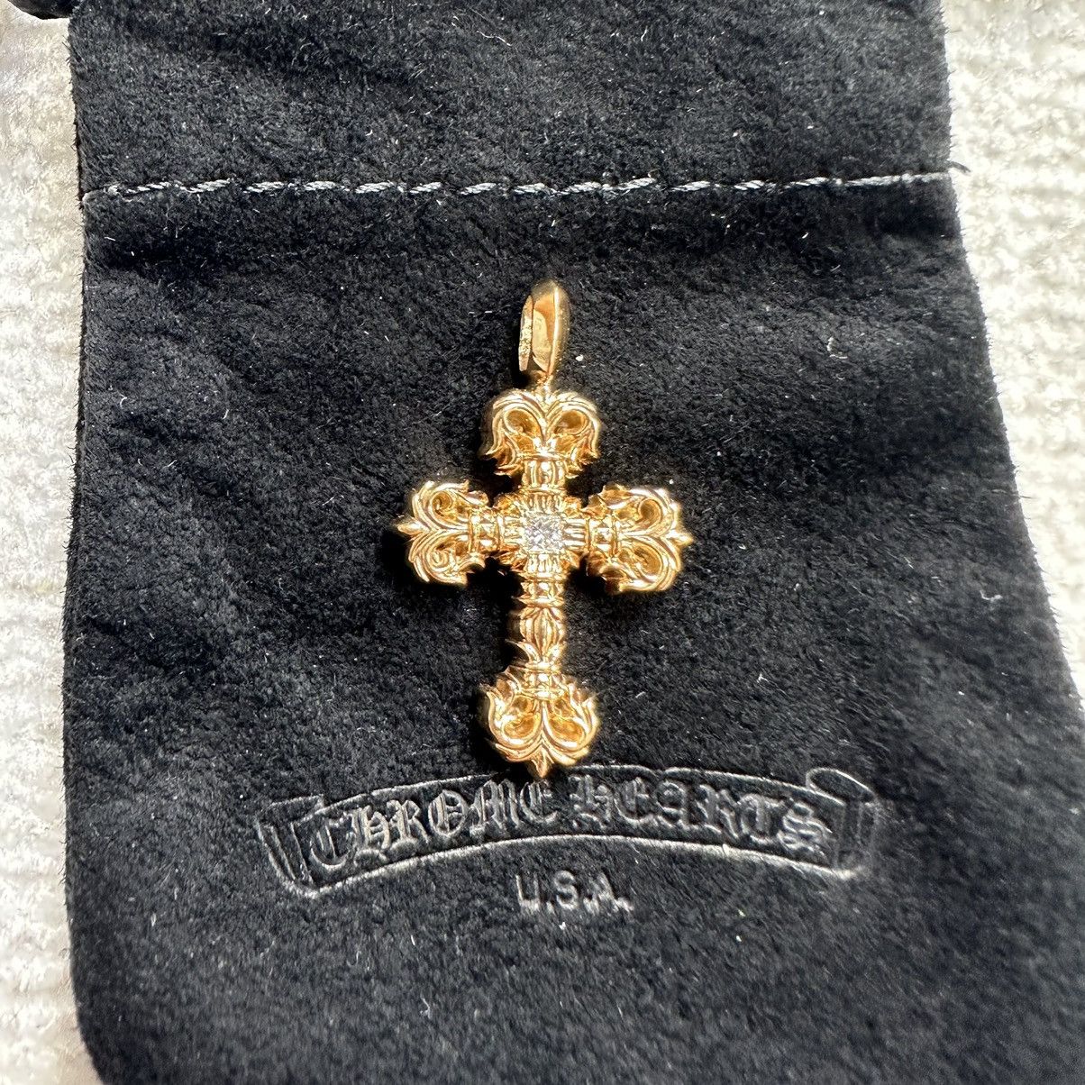 Chrome Hearts Chrome Hearts Filigree Cross Charm with Diamond Size ONE SIZE - 2 Thumbnail