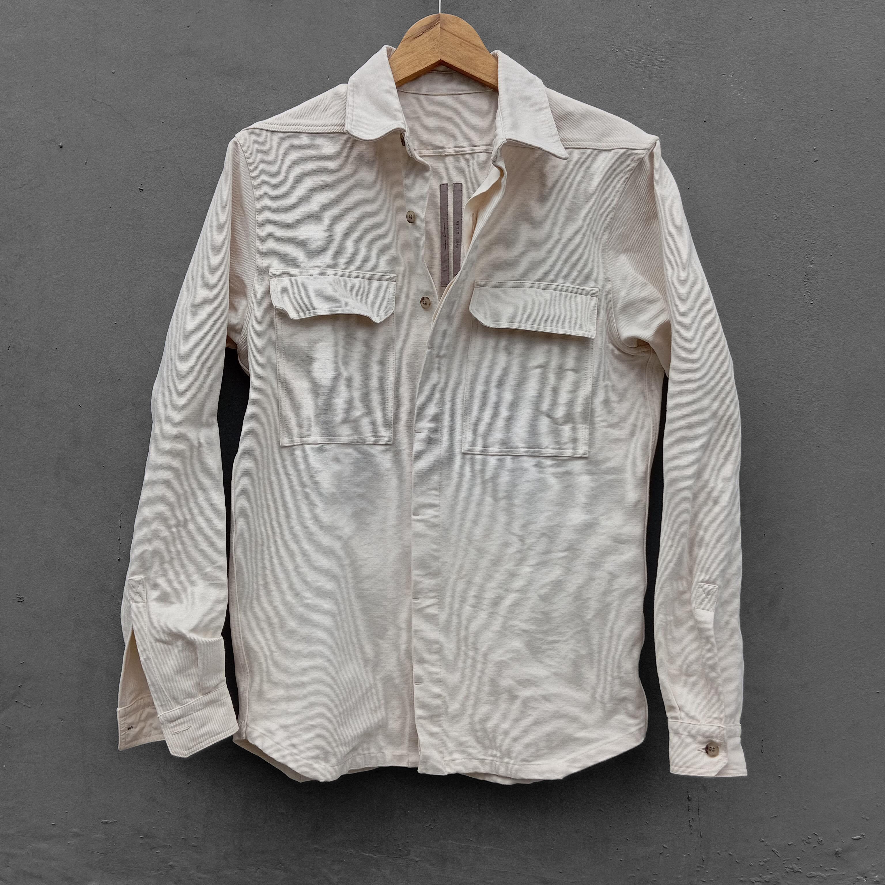 Rick Owens Rick Owens SS18 DIRT heavy cotton workshirts, white ivory Size US M / EU 48-50 / 2 - 1 Thumbnail