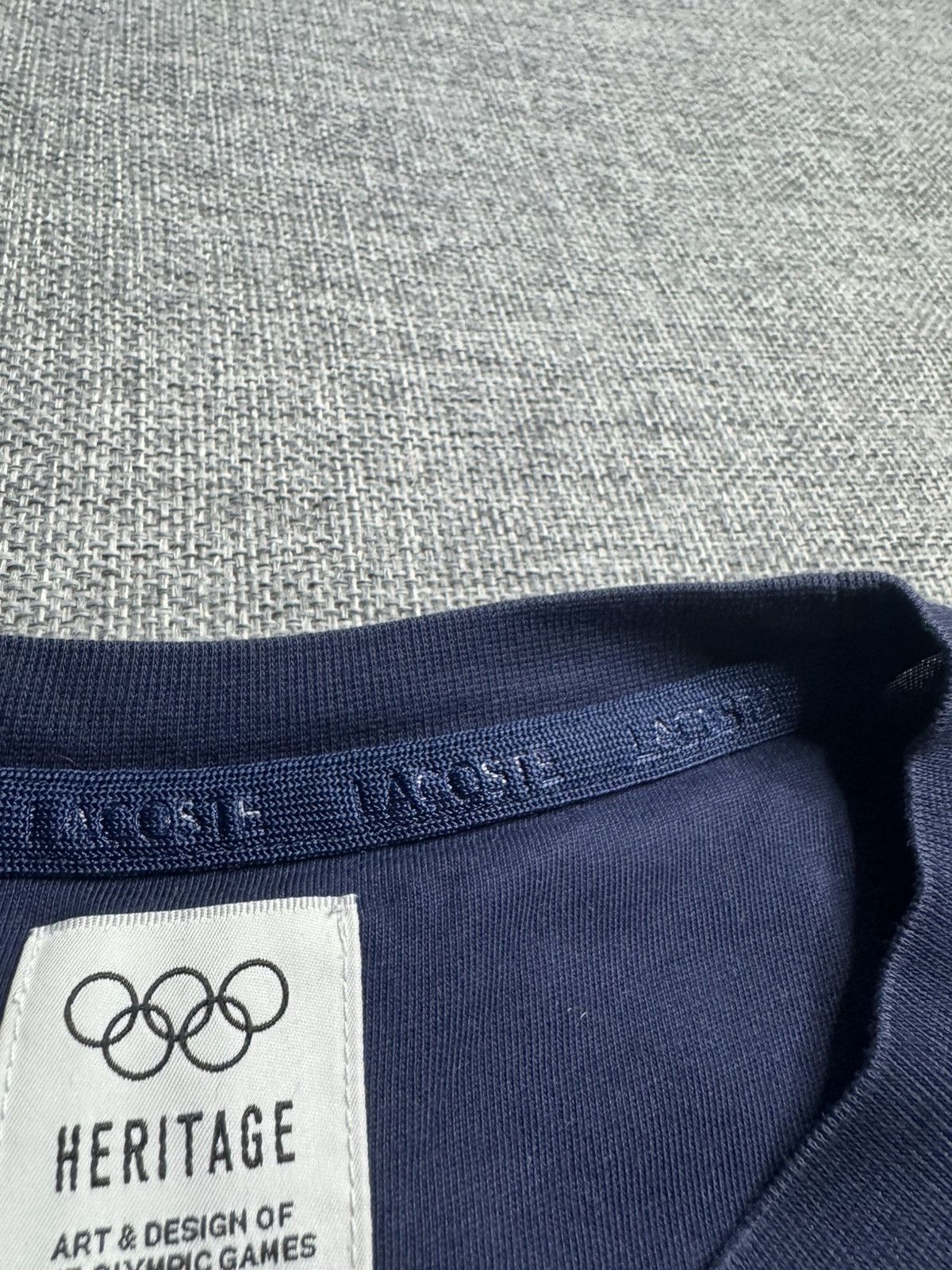 Lacoste Vintage Lacoste Heritage Big Logo navy T-Shirt olympic game Size US S / EU 44-46 / 1 - 5 Thumbnail
