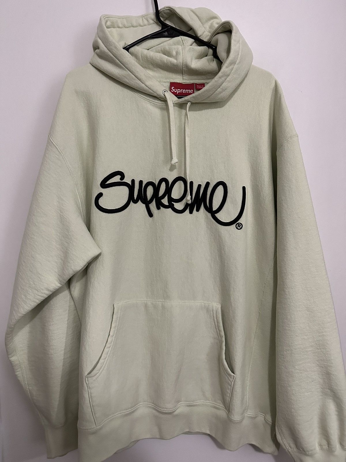 image of Supreme Handstyle Hooded Sweatshirt in Mint, Men's (Size XL)