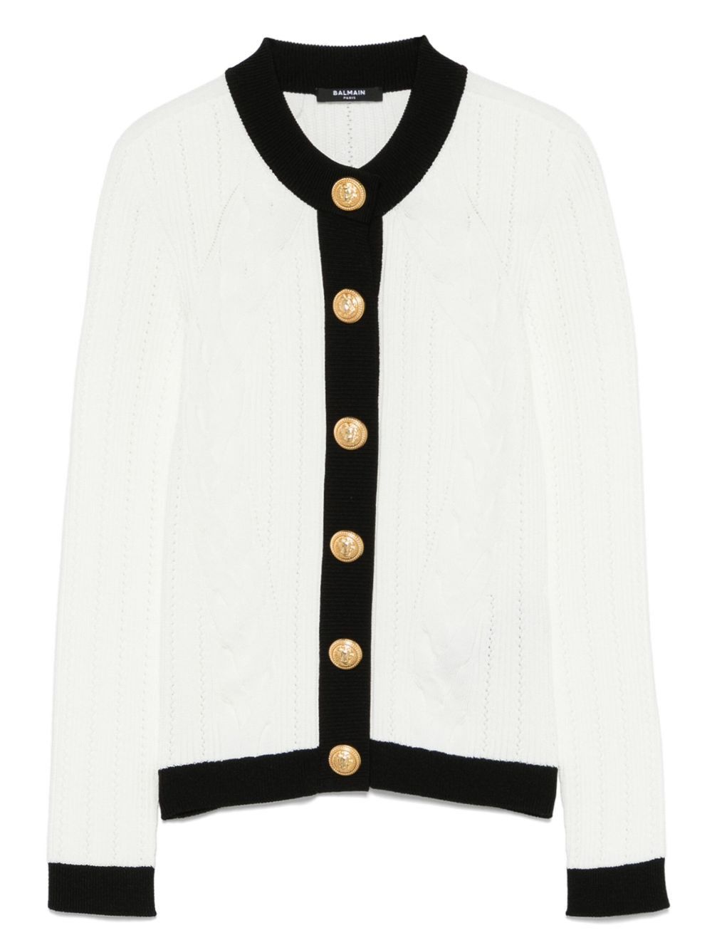 Balmain KNITTED CREWNECK CARDIGAN Size S / US 4 / IT 40 - 1 Thumbnail