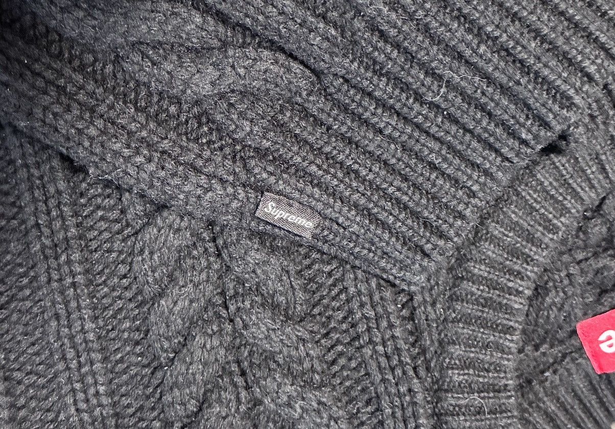 Supreme Appliqué Cable Knit Sweater