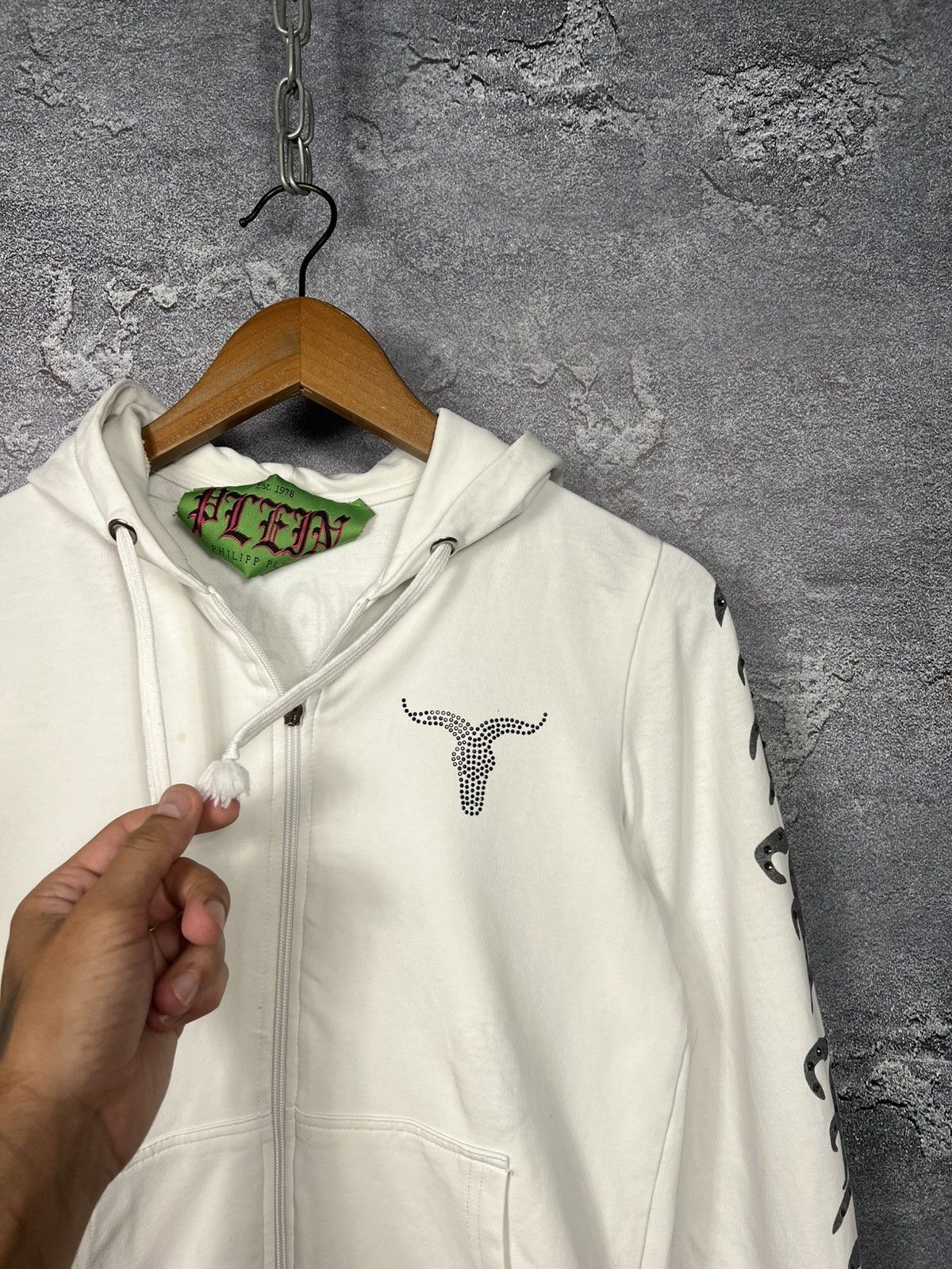 Philipp Plein Vintage Philipp Plein Zip Hoodie With Cross Chrome Style Size M / US 6-8 / IT 42-44 - 3 Thumbnail