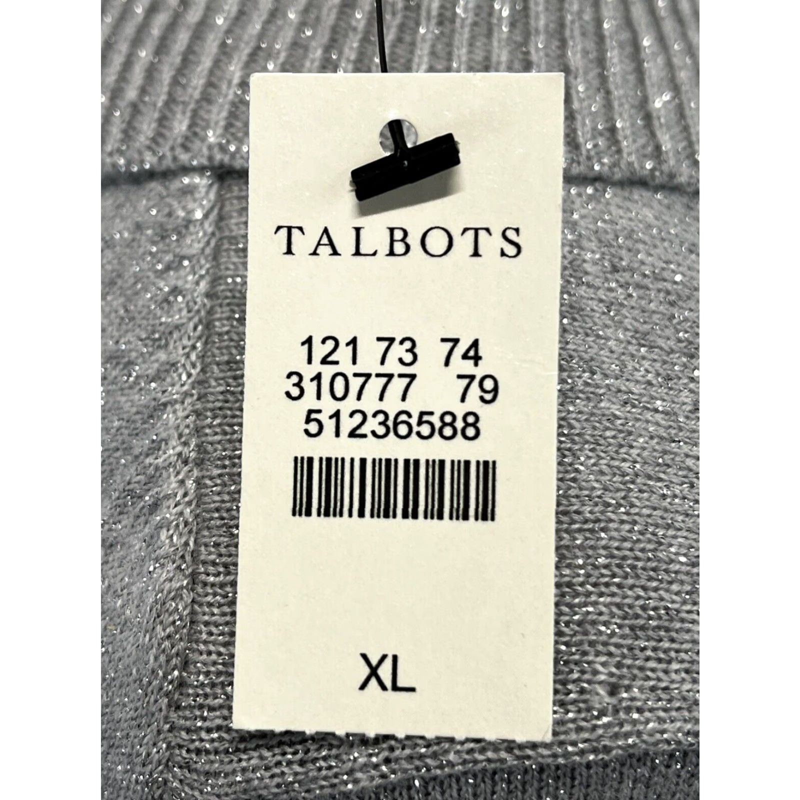 Talbots Talbots Cowl Neck Pullover Sweater Adult Extra Large Gray Shimmer Womens Size XL / US 12-14 / IT 48-50 - 6 Thumbnail
