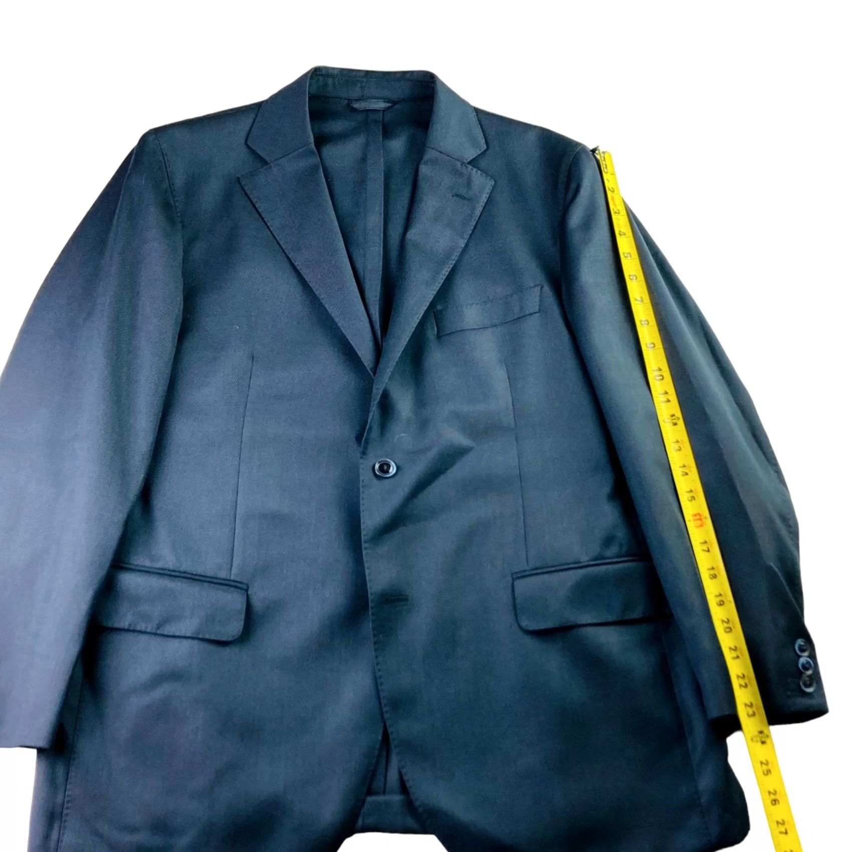 Luigi Bianchi Luigi Bianchi Mantova LBM 2-Button Jacket Blazer Navy 42R Wool Italy Mens Regular Shirt Jacket Blazer Notch Lapel Vintage? No Size 42R - 7 Thumbnail