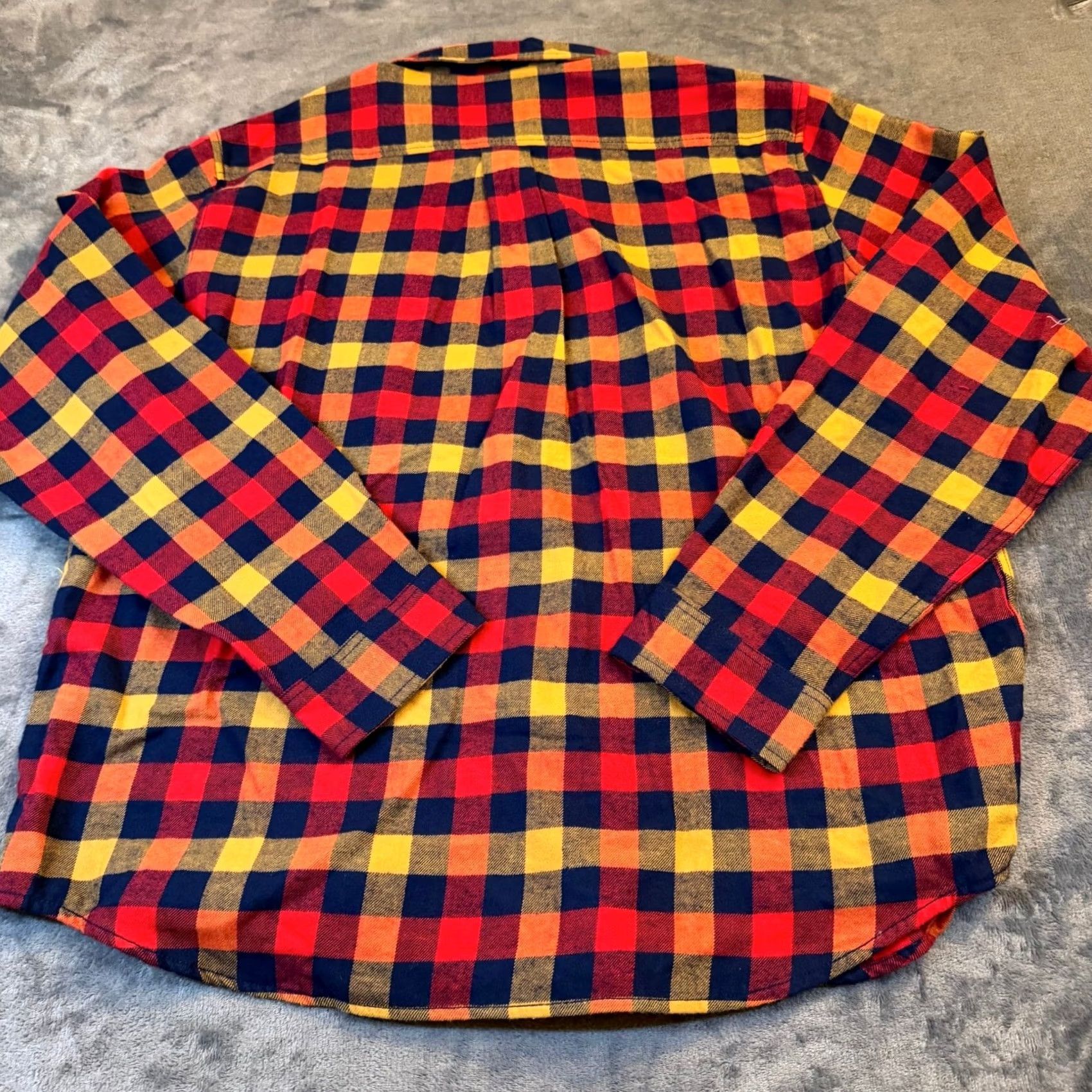 Cremieux Cremieux Premium Denim Flannel Shirt Mens XXL Red Yellow Blue Buffalo Check NWT Size US XXL / EU 58 / 5 - 5 Thumbnail