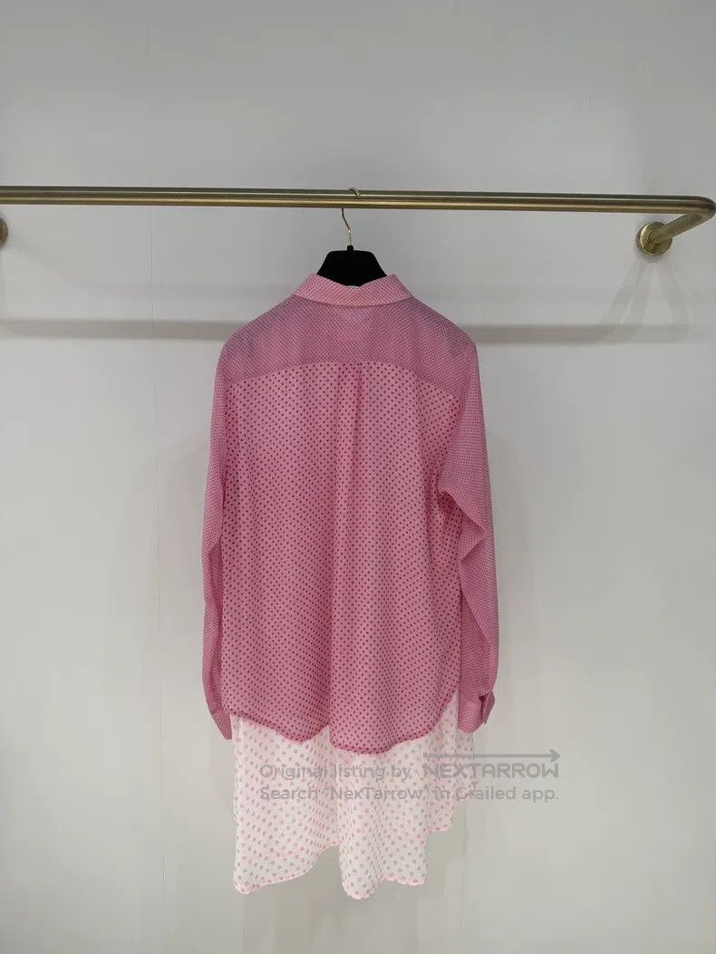 Comme des Garcons Comme des Garcons Pink Polka Dot Two-Piece Shirt Size M / US 6-8 / IT 42-44 - 6 Thumbnail