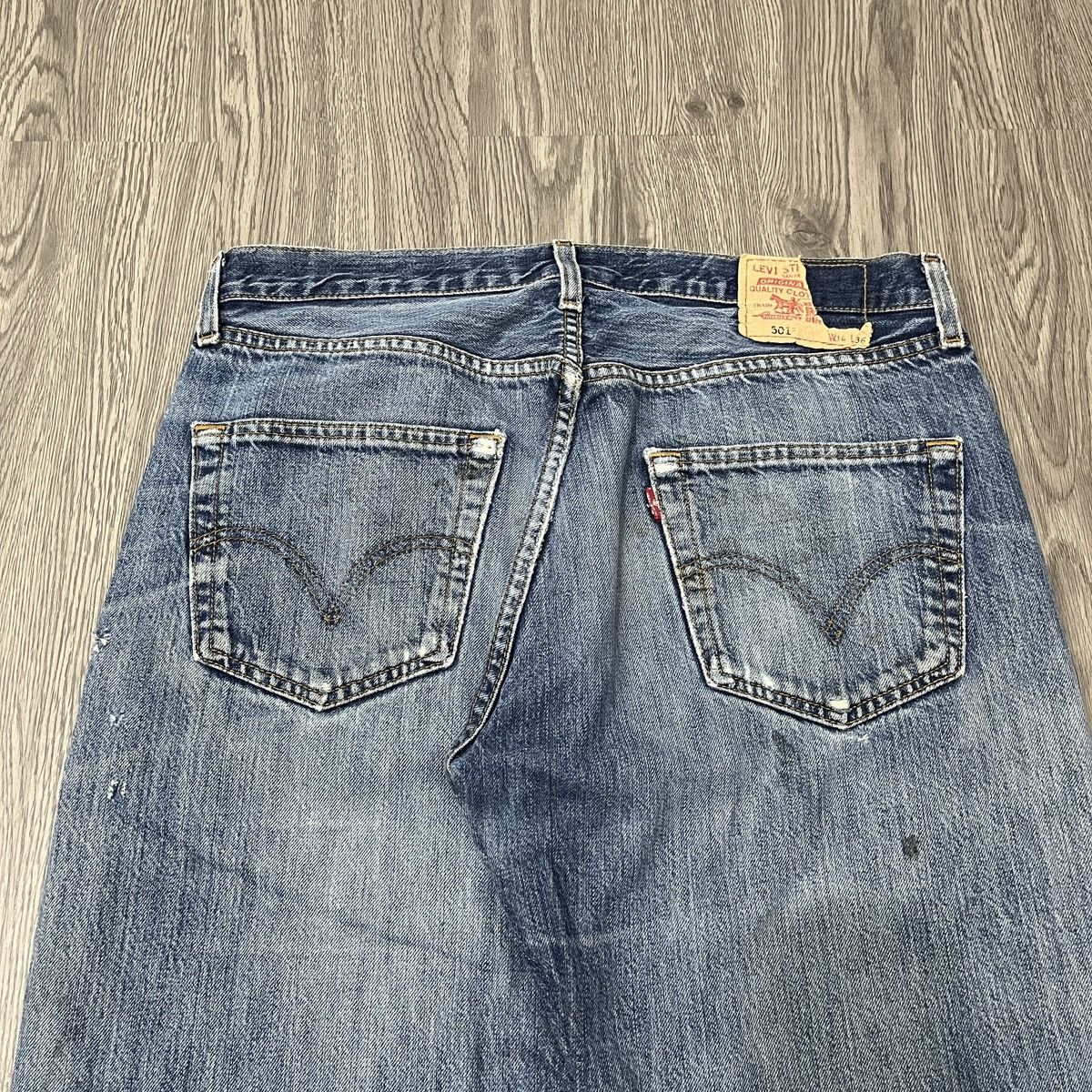 Levi's Vintage Clothing 2000s Levi's 501 Distresse Denim ifsixwasnine Size US 34 / EU 50 - 11 Thumbnail