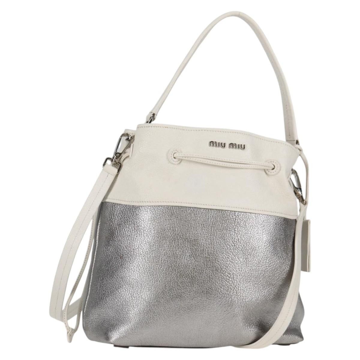 Miu Miu Miu Miu Drawstring Satchel Leather Size ONE SIZE - 1 Thumbnail
