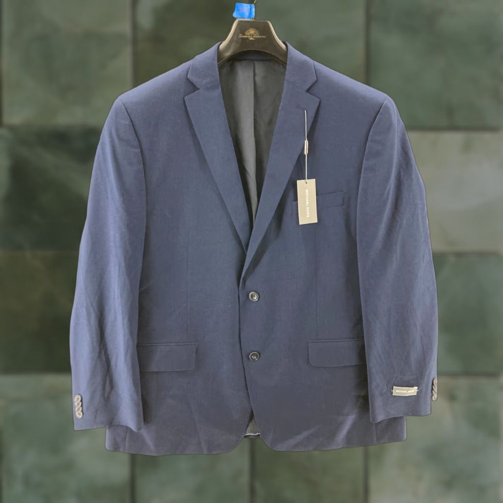 Michael Kors Michael Kors Blazer Mens 46R Blue Rayon Blend NWT Size 40R - 1 Thumbnail