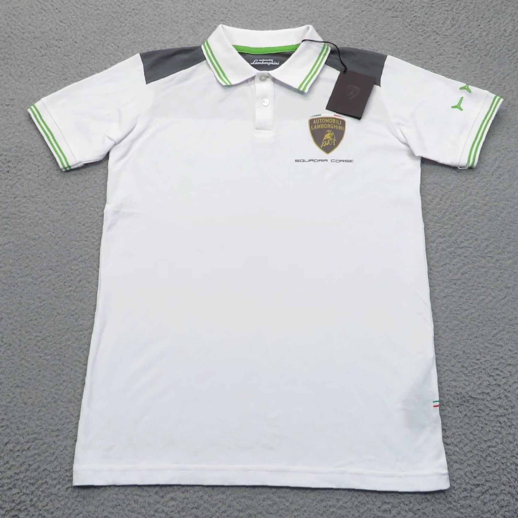 Lamborghini Lamborghini Polo Shirt Mens XS White Collared Polo Button Embroidered Logo Short Sleeve Knit Cotton Regular Shirt, Cars, Designer, Italian, 90s? Size US XS / EU 42 / 0 - 2 Thumbnail