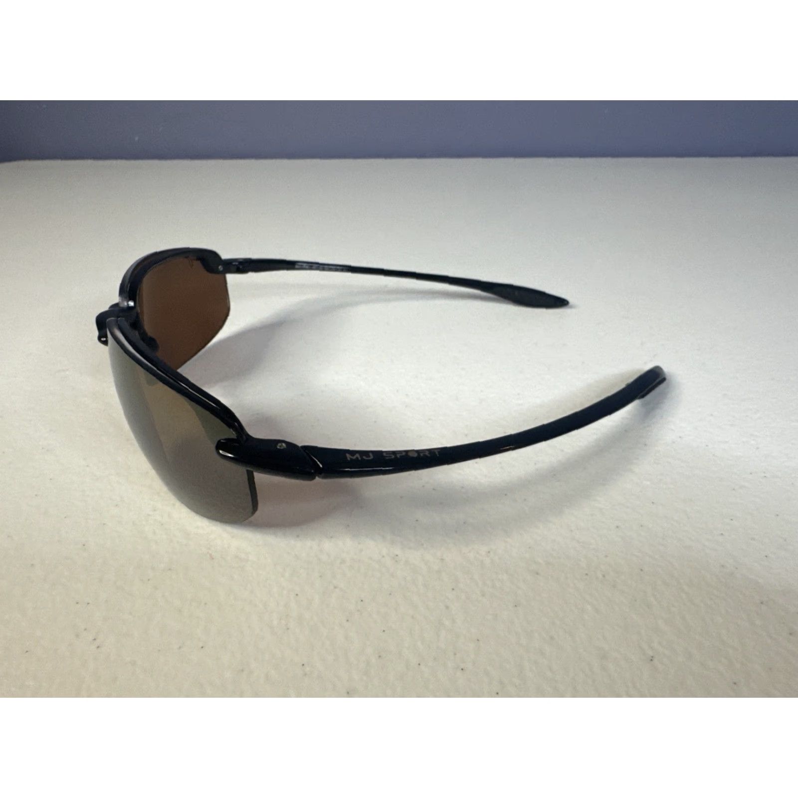 Maui Jim Maui Jim Ho'okipa MJ 407-02 Black Wrap Sunglasses FRAMES ONLY 64-15-130 Men's Sunglasses Wrap Black UV400 Polarized Acetate Plastic Size ONE SIZE - 4 Thumbnail