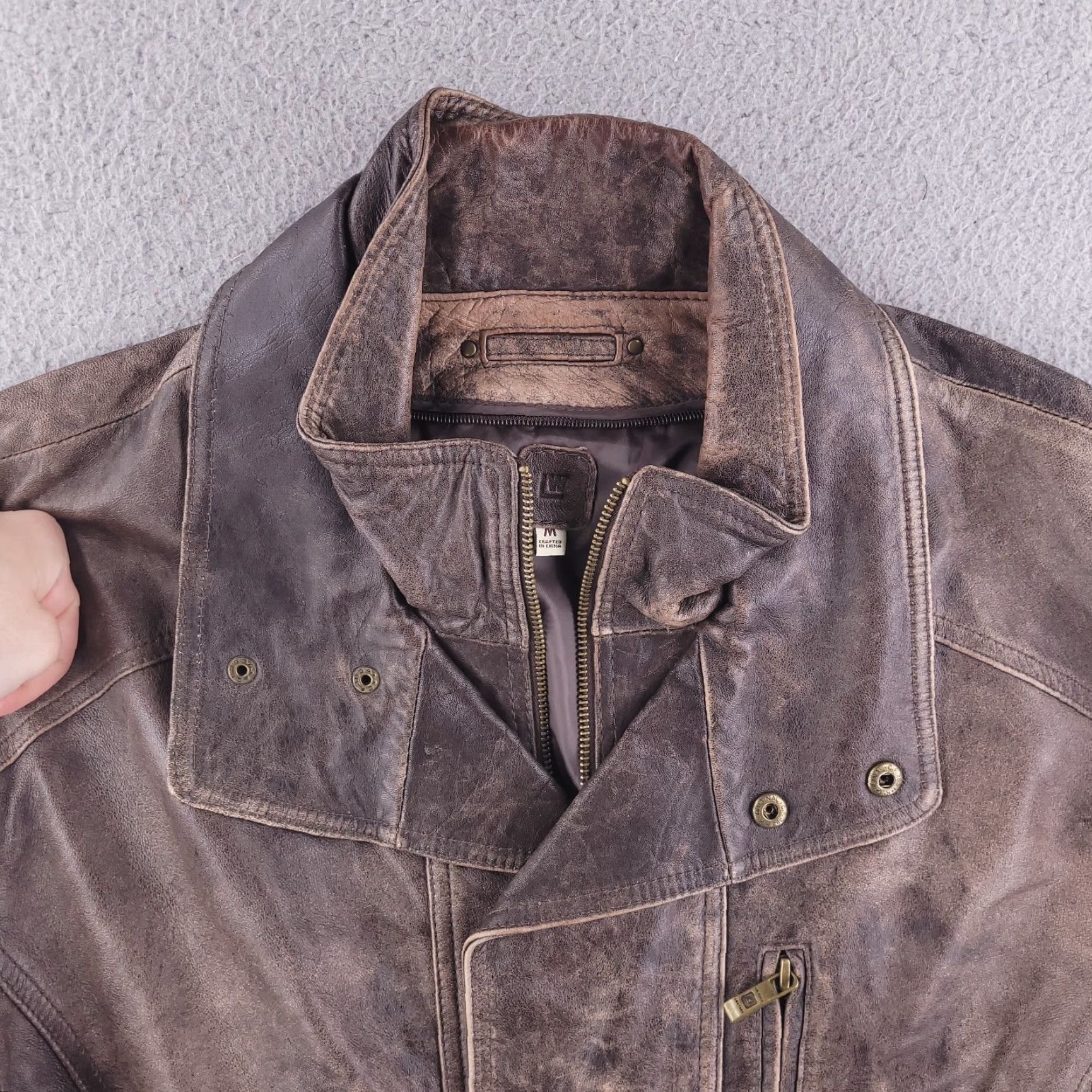 Vintage Wilson Leather Jacket Mens M Brown Biker Western Cowboy Jacket Mens Brown Leather Size US M / EU 48-50 / 2 - 3 Thumbnail
