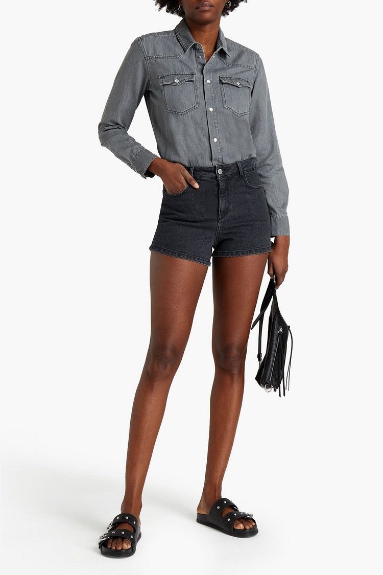 Maje MAJE Denim playsuit Gray Size FR 40 Original Price $340 Size 28" / US 6 / IT 42 - 1 Thumbnail