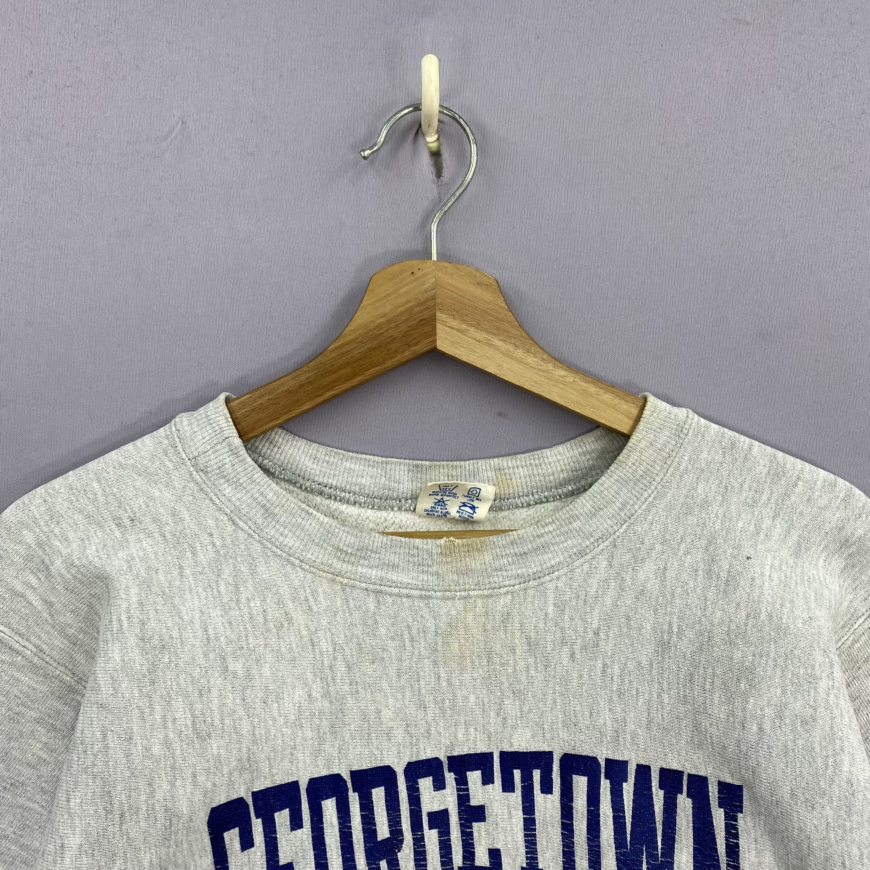 Champion Vintage 70s Champions Reverse Weave Georgetown Univ Sweater Size US M / EU 48-50 / 2 - 2 Thumbnail