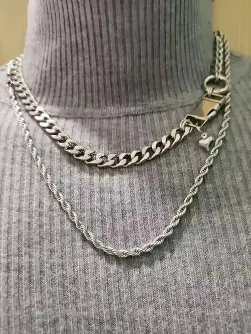 Jewelry x Vintage Punk Gothic Necklace Vintage Chain in Silver, Men's