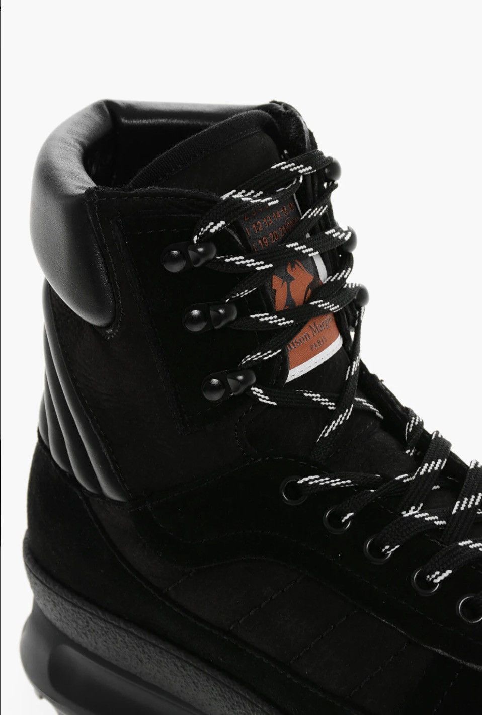 Maison Margiela Maison Margiela leather trimmed boot high top designer black Size US 11 / EU 44 - 4 Thumbnail