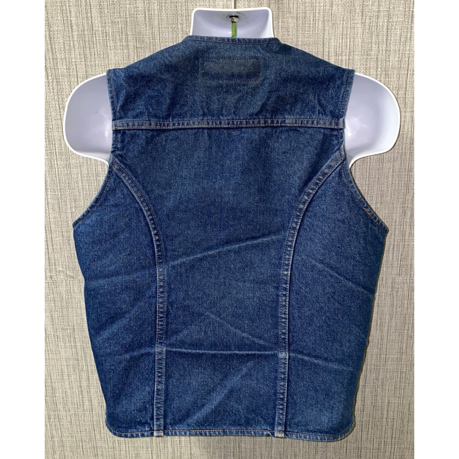 Wrangler Wrangler Men's Blue Denim Button Front Vest M Regular Casual Size US 31 - 4 Thumbnail