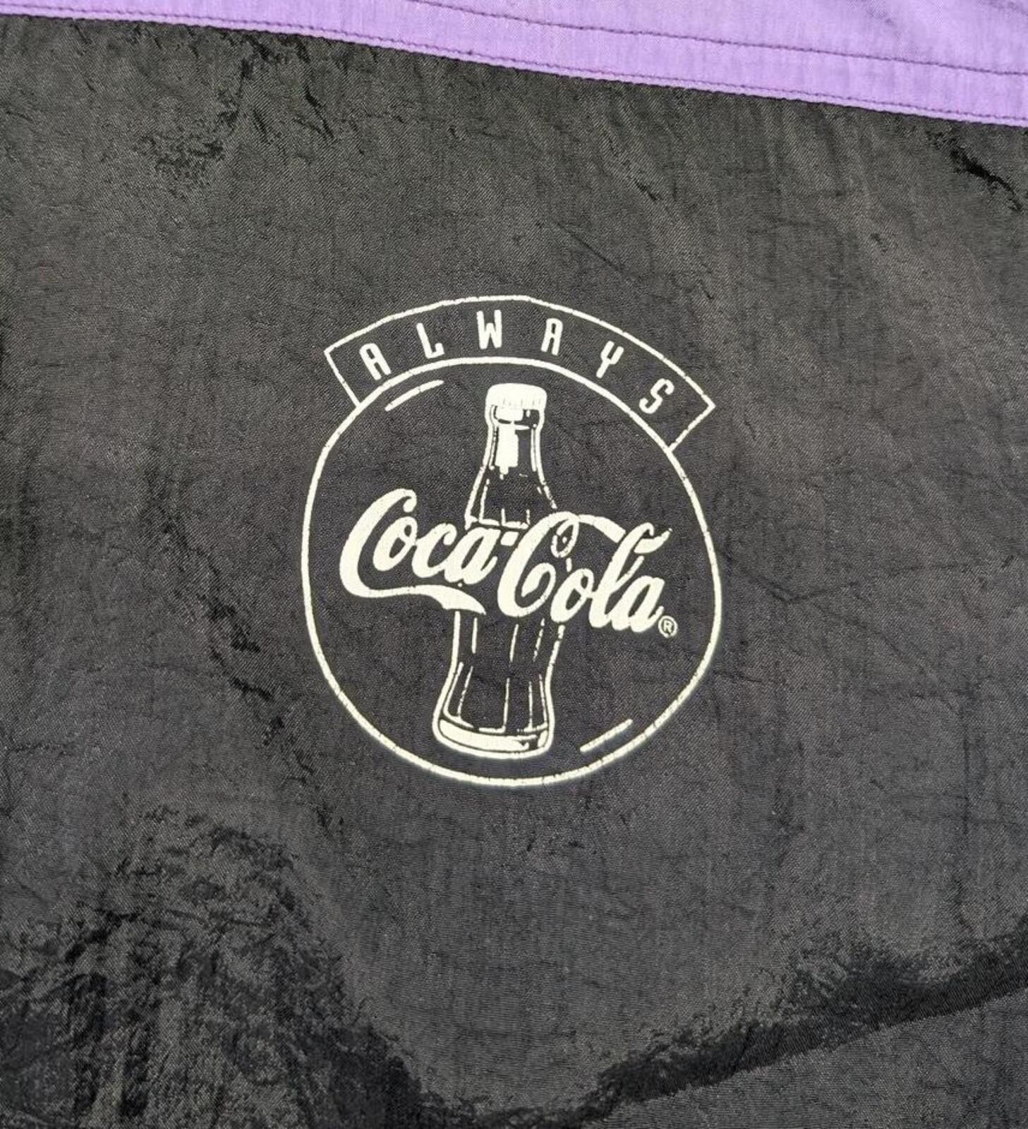 Coca Cola Vintage Enjoy Coca-Cola Purple and Black Windbreaker Jacket Size US L / EU 52-54 / 3 - 2 Thumbnail