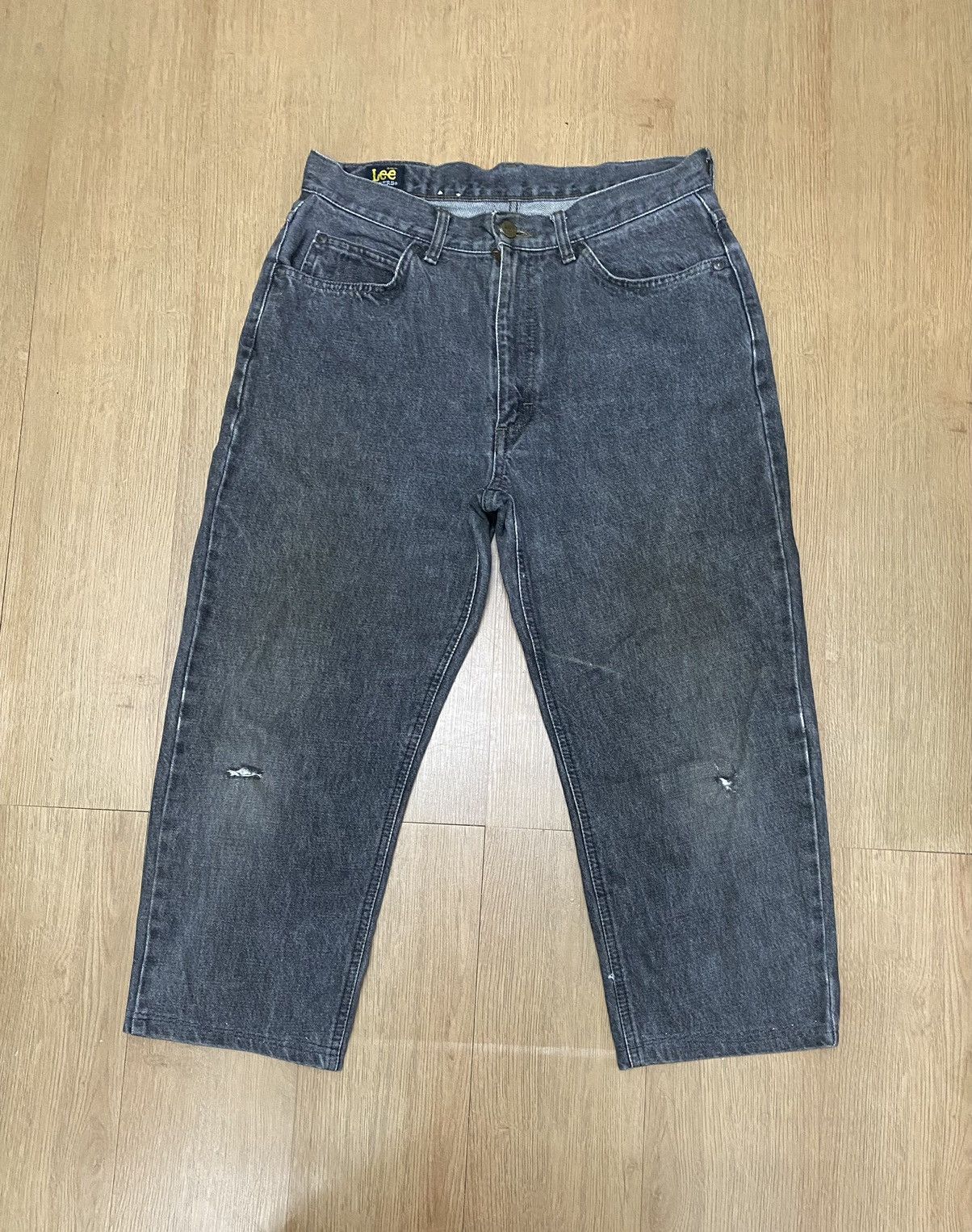 image of Best Offervintage Lee Riders Distressed Denim Jeans in Black, Men's (Size 32)