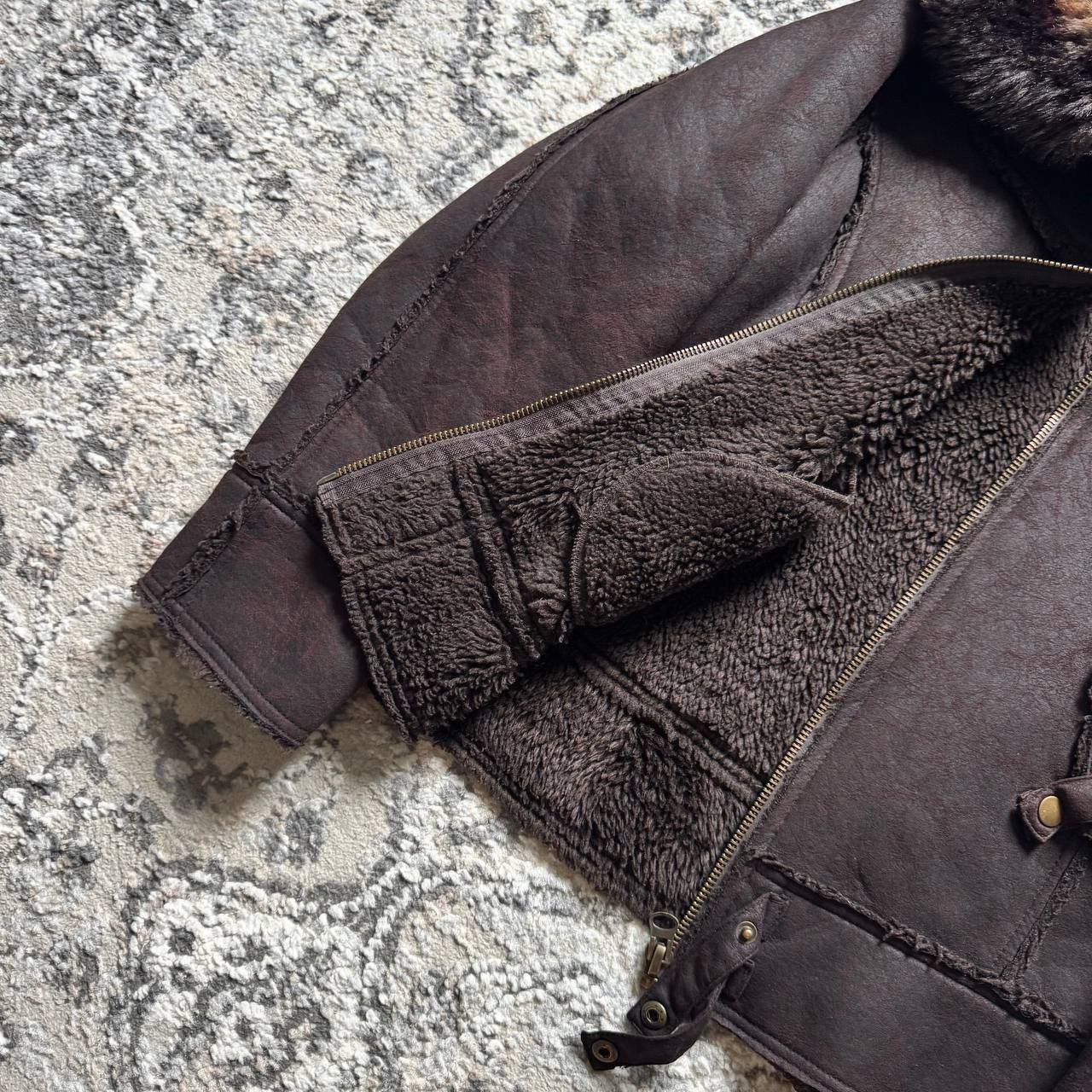 If Six Was Nine Avant Garde If Six Was Nine Style Fur Brown Leather Jacket Size US L / EU 52-54 / 3 - 10 Thumbnail