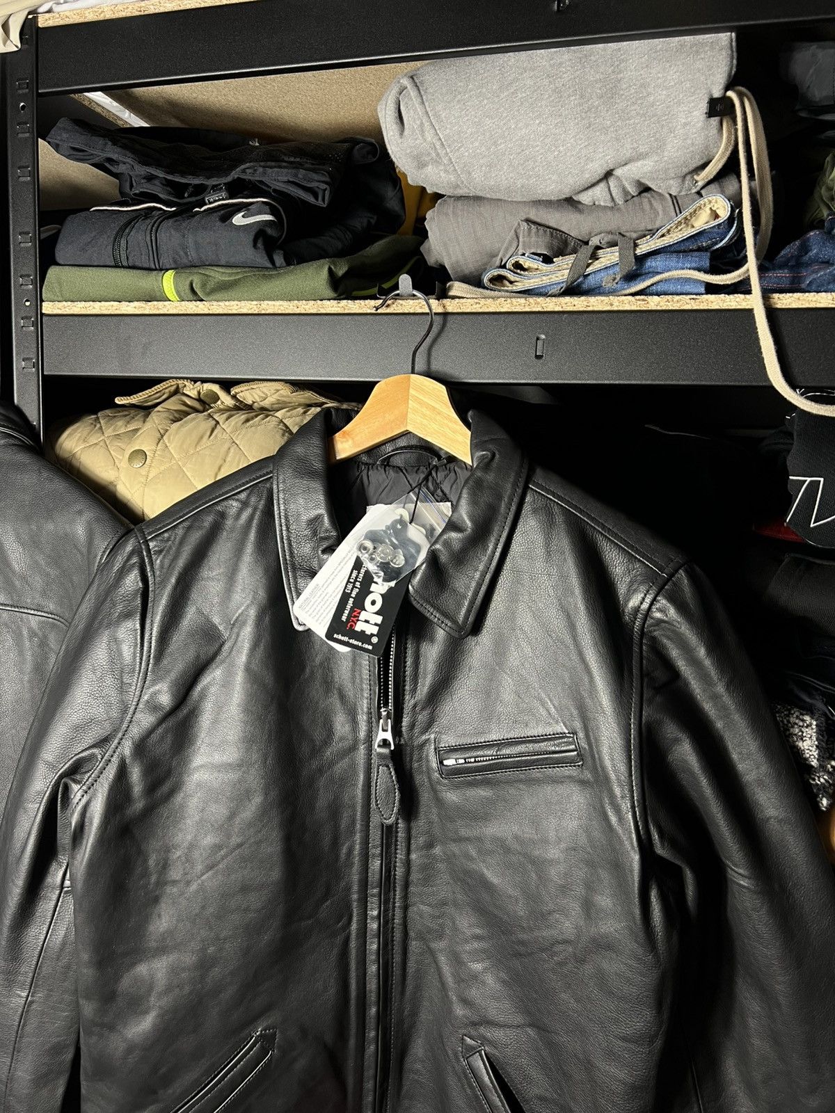Schott 🖤 Schott NYC Black Leather Jacket Vintage Style Biker Size L Size US L / EU 52-54 / 3 - 7 Thumbnail