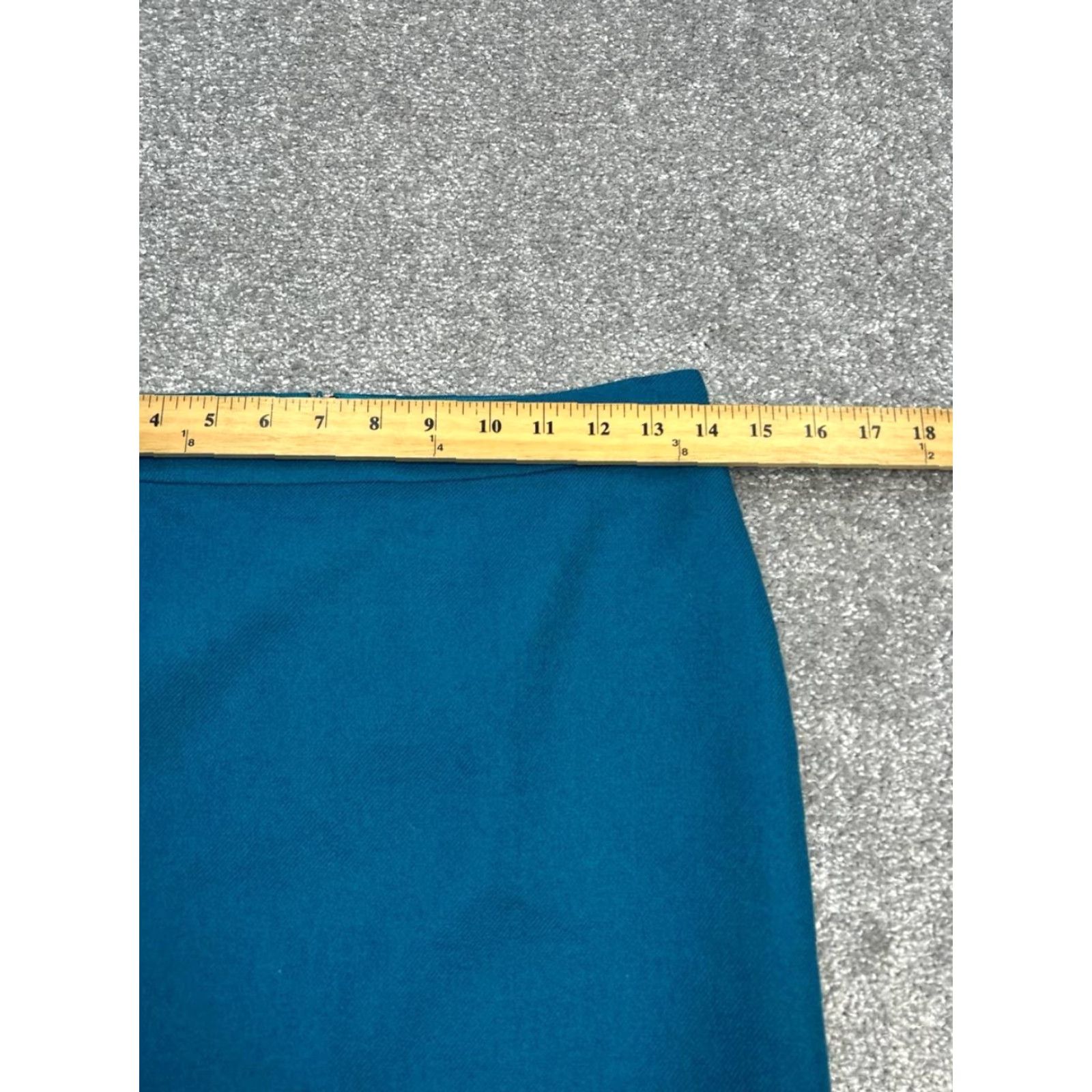 J.Crew J.CREW No 2 Pencil Skirt Womens 0 Blue Wool Polyester Lined Back Slit Zip Short Size 25" / US 0 / IT 36 - 6 Thumbnail