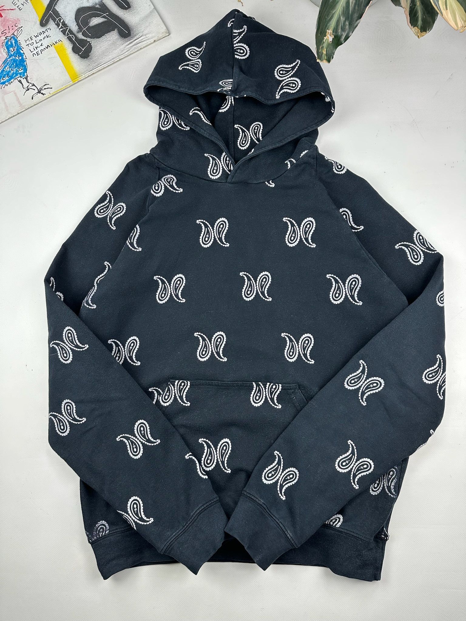 Rhude Rhude OG Paisley Bandana Logo Black Hoodie All Over Print Size US L / EU 52-54 / 3 - 5 Thumbnail