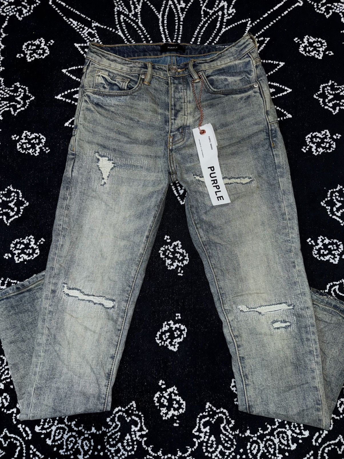 Purple Brand PURPLE BRAND DISTRESSED FADE AGED JEANS Size US 32 / EU 48 - 2 Thumbnail