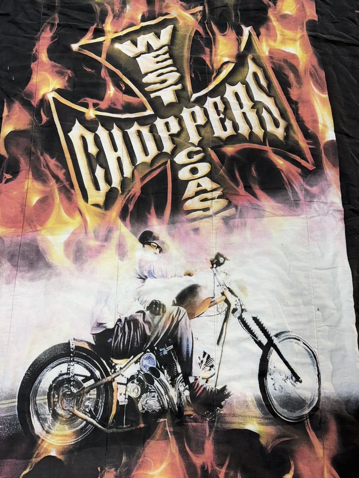 West Coast Choppers VINTAGE WEST COAST CHOPPERS BLANKET COMFORTER rare Size ONE SIZE - 2 Thumbnail