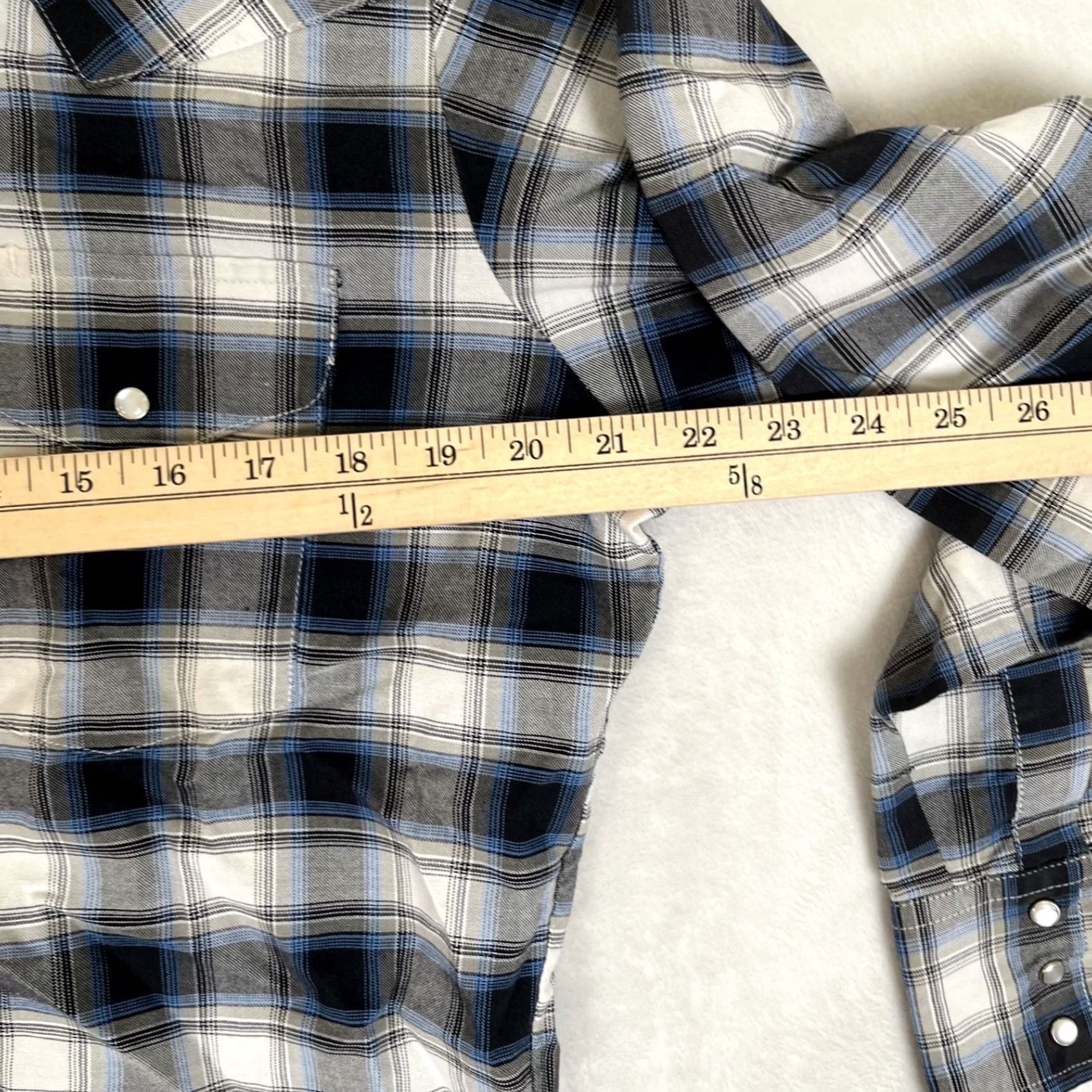 Vintage Ely Cattleman Blue Plaid Shirt Men's M Long Sleeve Western Cowboy Size US M / EU 48-50 / 2 - 5 Thumbnail
