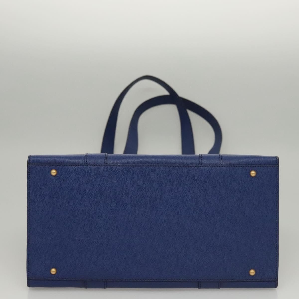 Celine CELINE Shoulder Bag Leather Blue Gold Size ONE SIZE - 9 Thumbnail