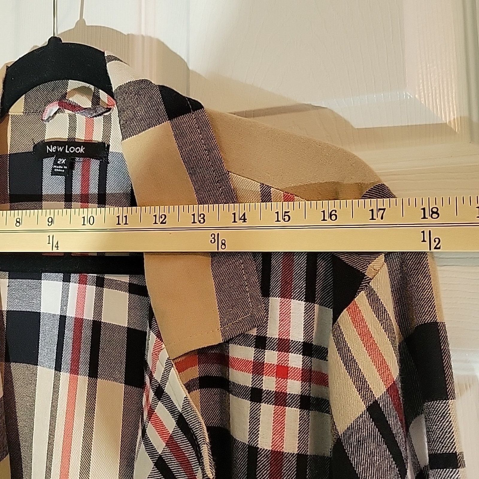 New Look Boho Western Plaid Flannel Shacket Maxi Duster 2x Designer Size XXL / US 16-18 / IT 52-54 - 3 Thumbnail
