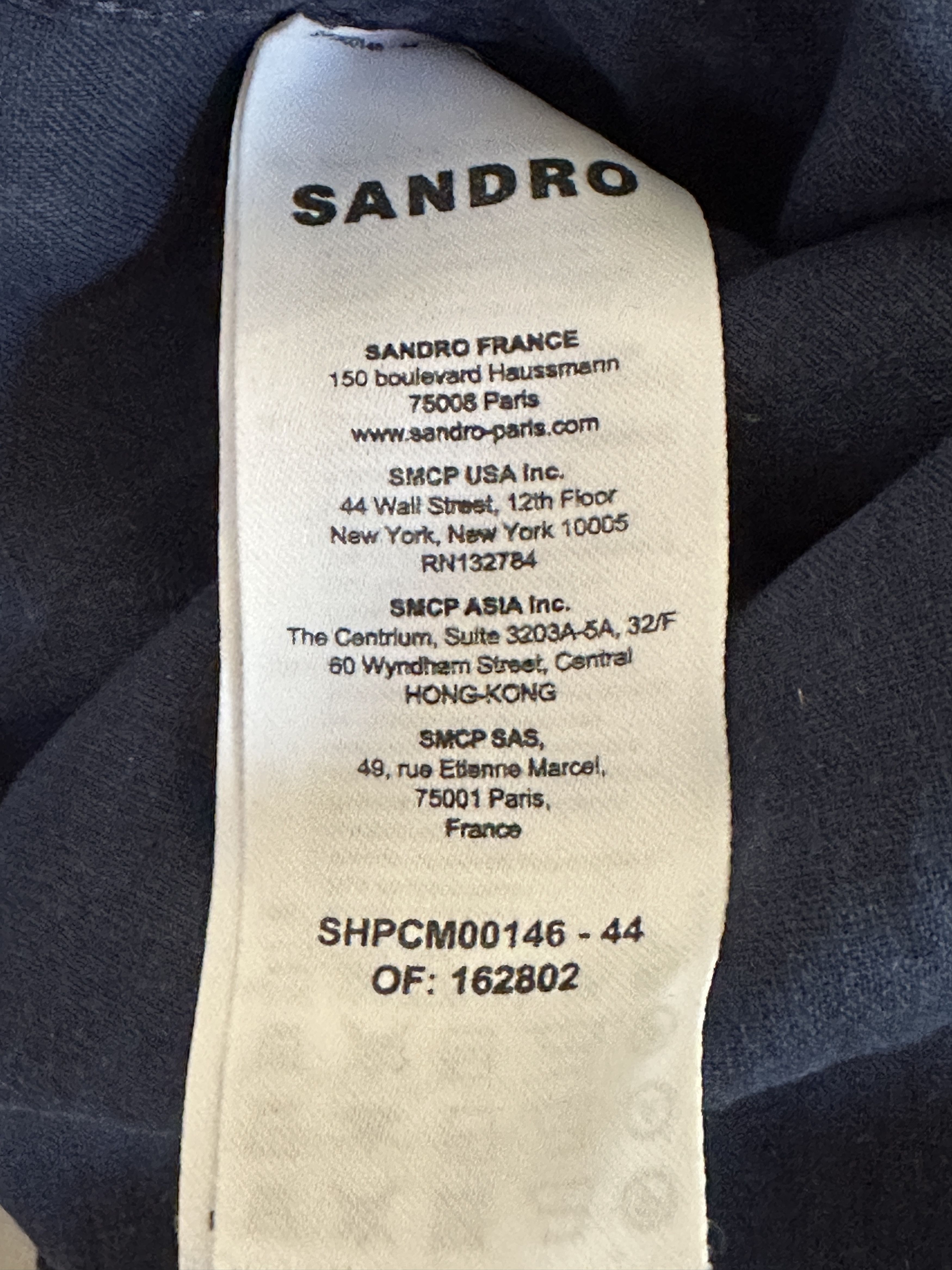 Sandro Sandro Navy Linen Shirt Size US S / EU 44-46 / 1 - 3 Thumbnail