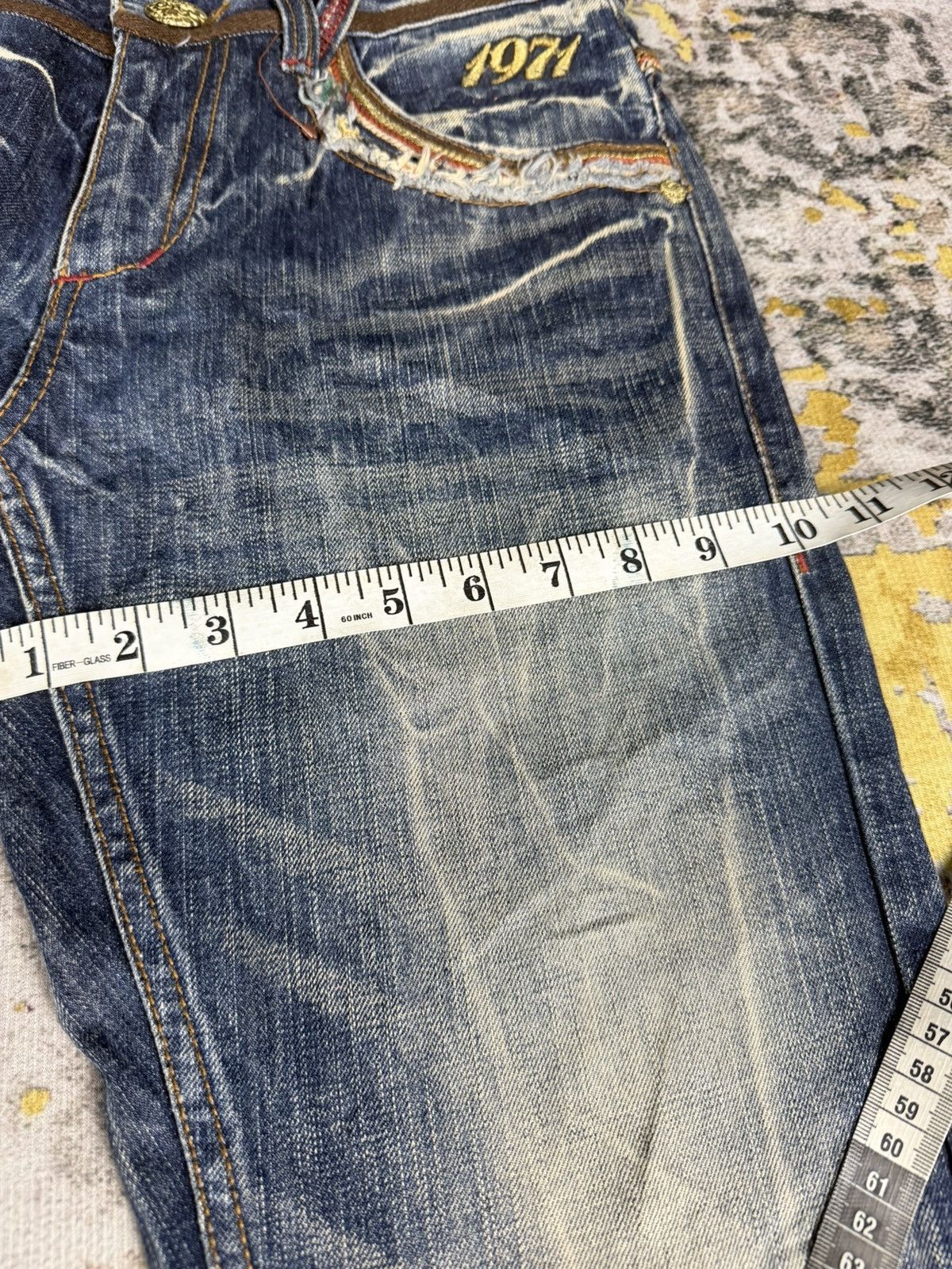 BUFFALO BOBS Flare Red Pepper Insane Mudwash Jeans Size US 30 / EU 46 - 10 Thumbnail