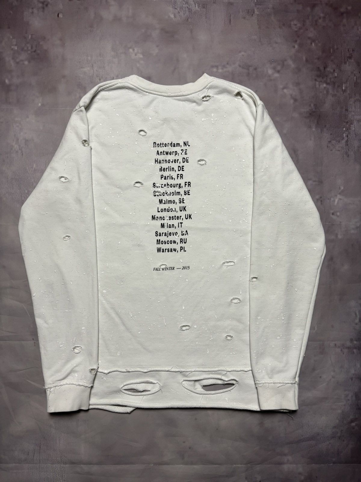 Misbhv MISBHV after dark distressed crewneck FW15 Size US M / EU 48-50 / 2 - 7 Thumbnail