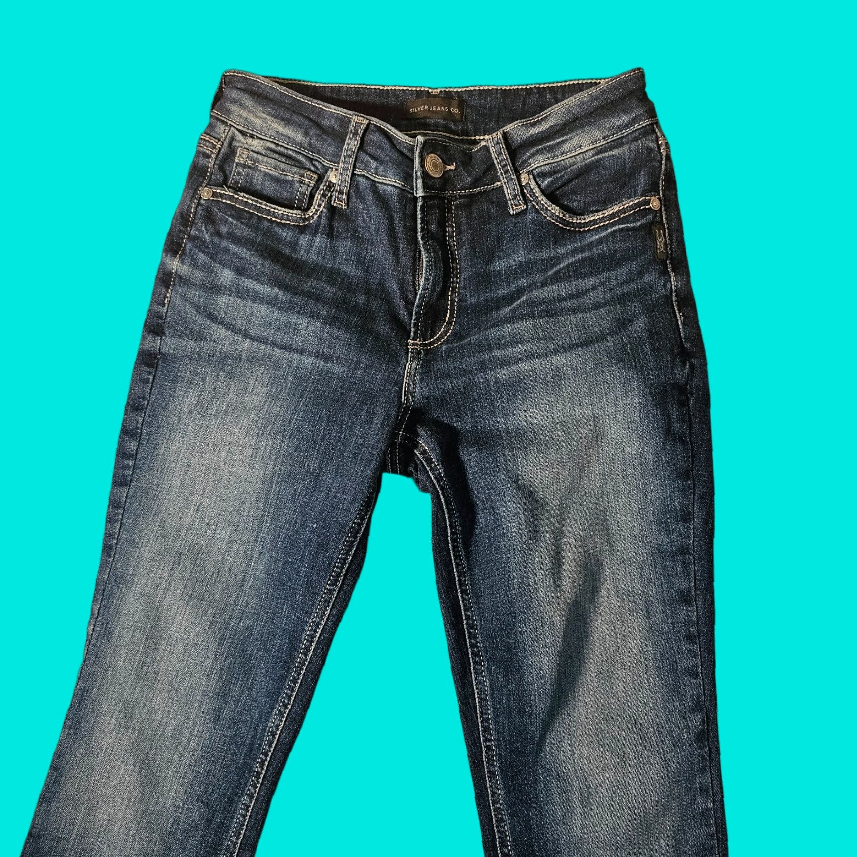 Silver Jeans Co. Silver Jeans Suki Skinny Crop Jeans Women's Size 28 Mid Rise Dark Wash Denim Blue Size 28" / US 6 / IT 42 - 1 Thumbnail
