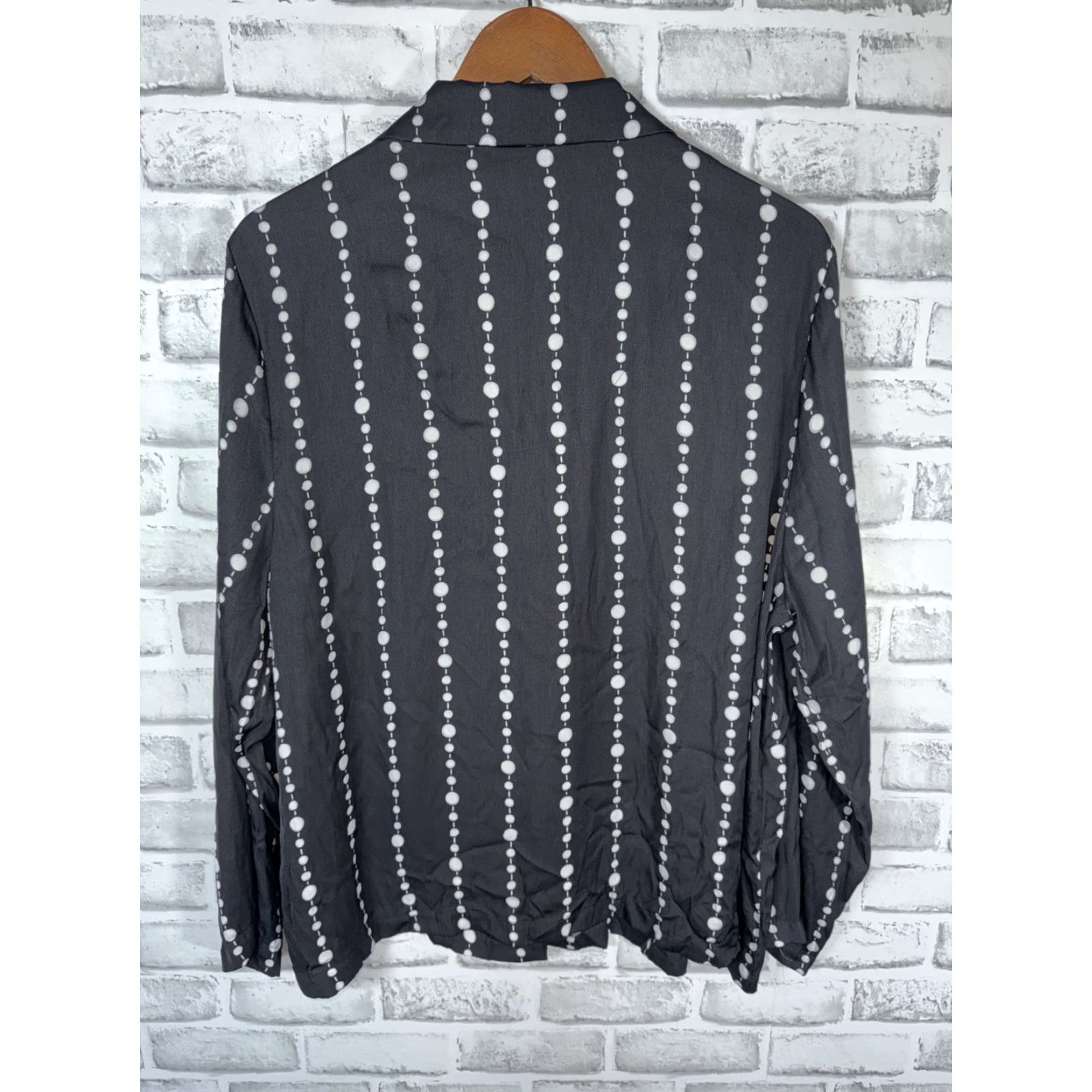 Vintage VINTAGE Kate Spade NEW YORK Black White Poka Dots Blouse XL Womens XS? Wait. Size XL / US 12-14 / IT 48-50 - 7 Thumbnail
