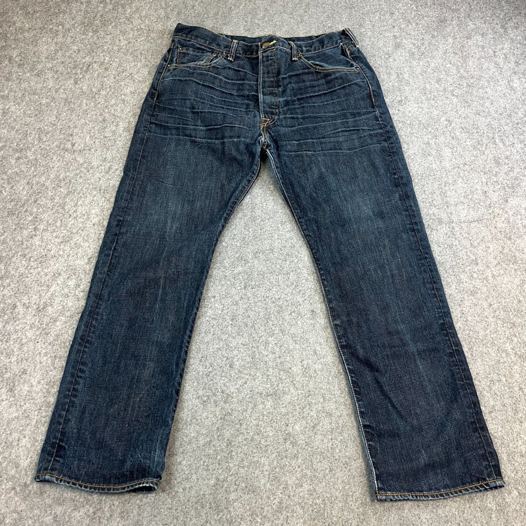 Levi's Levi's 501 Jeans Mens Relaxed Straight 34 Dark Wash Blue 100% Cotton Vintage No Size US 34 / EU 50 - 2 Thumbnail