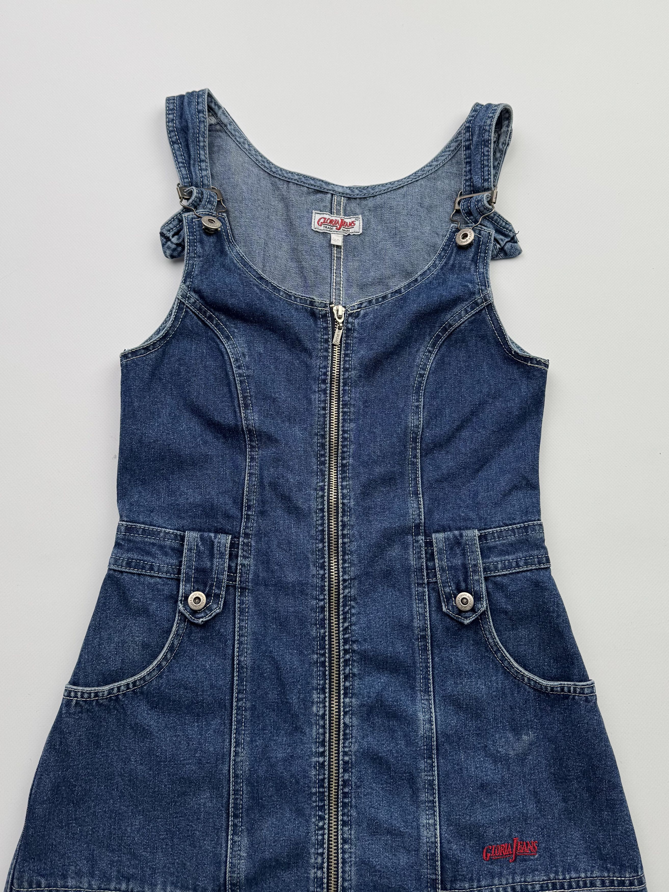 Japanese Brand Vintage Denim Dress B265(V492)E2 Size S / US 4 / IT 40 - 2 Thumbnail