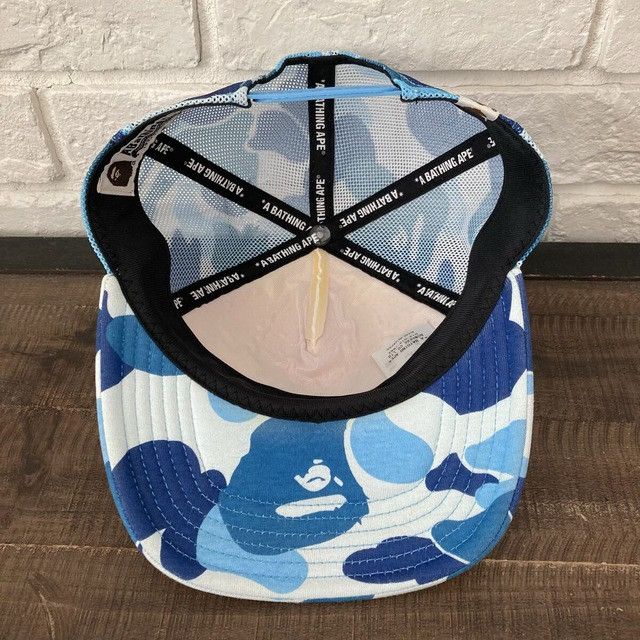 Bape BAPE CRYSTAL STONE ABC CAMO Blue trucker hat cap APE Size ONE SIZE - 7 Thumbnail