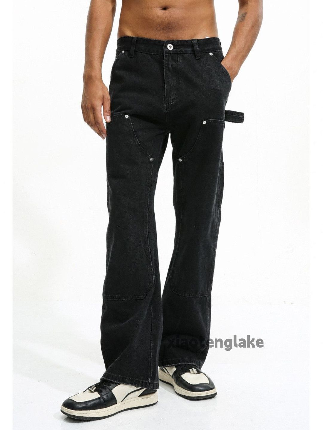 Jean × Vintage utility skate hiphop yuppie flared carpenter cargo pants Size US 33 - 8 Thumbnail