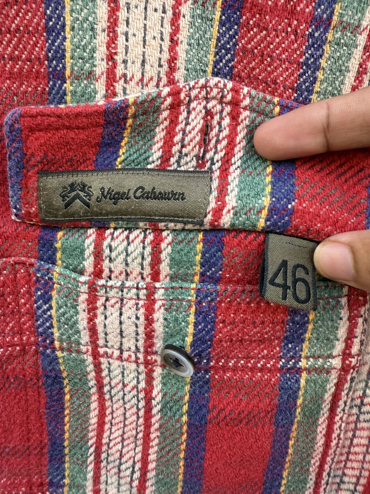Nigel Cabourn RARE🔥Vintage Nigel Cabourn Reversible Flannel Checked Plaid Size US S / EU 44-46 / 1 - 17 Thumbnail