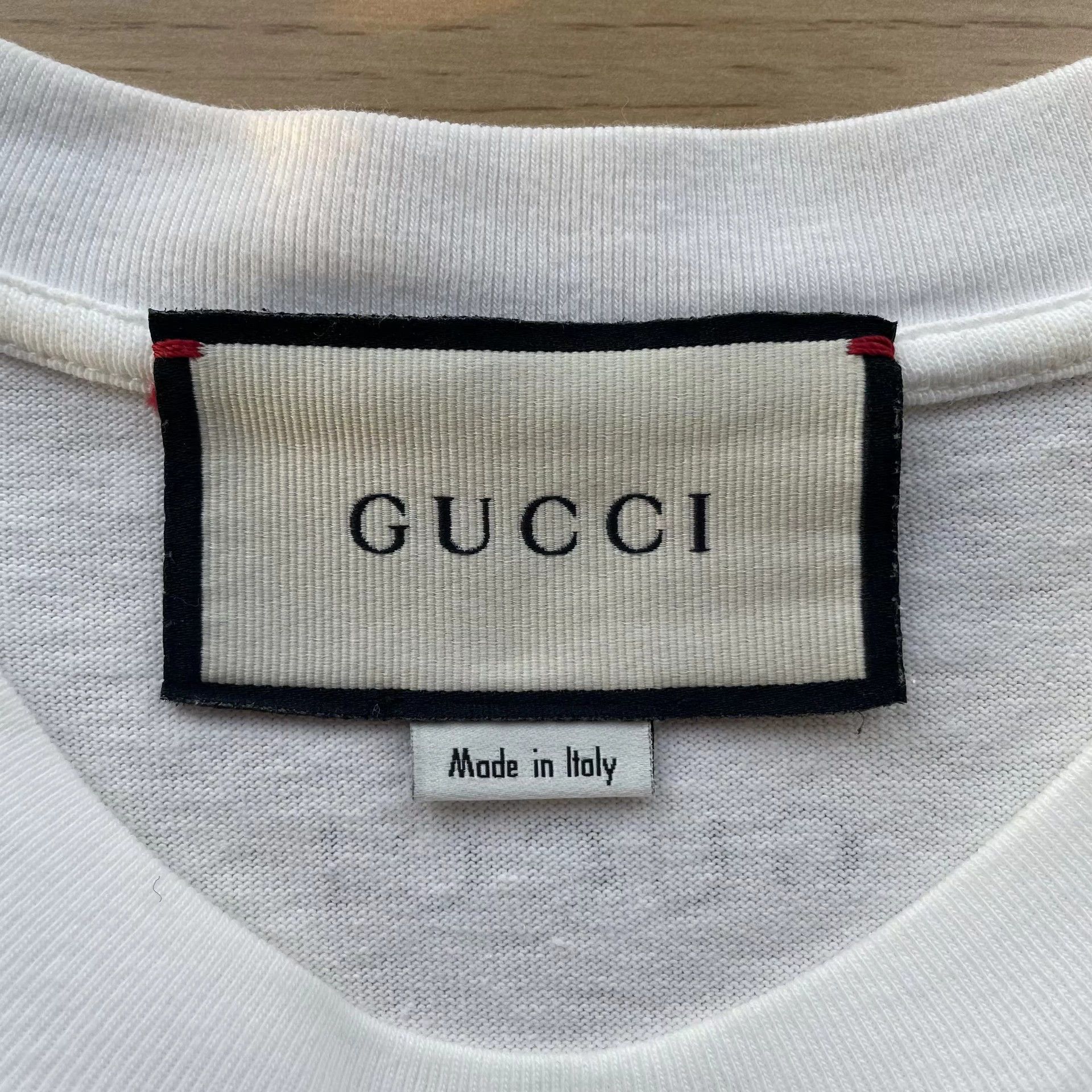 Gucci Gucci apple logo white t-shirt L 95 new Size L / US 10 / IT 46 - 5 Thumbnail