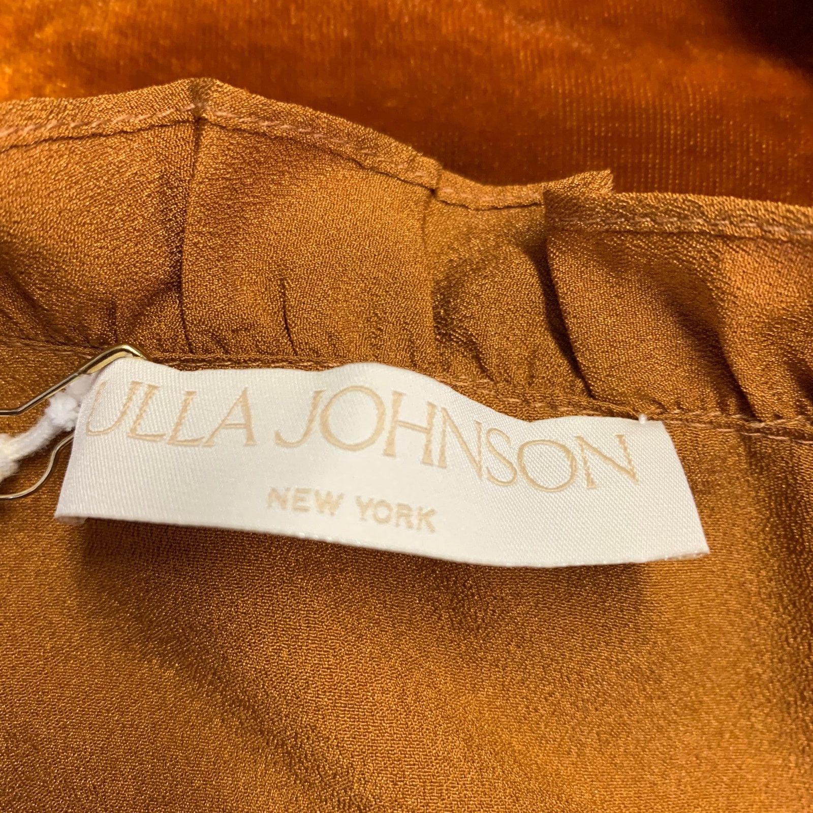 Ulla Johnson ULLA JOHNSON 4 Camel Ruffled Long Sleeve Below Knee Dress Size S / US 4 / IT 40 - 7 Thumbnail