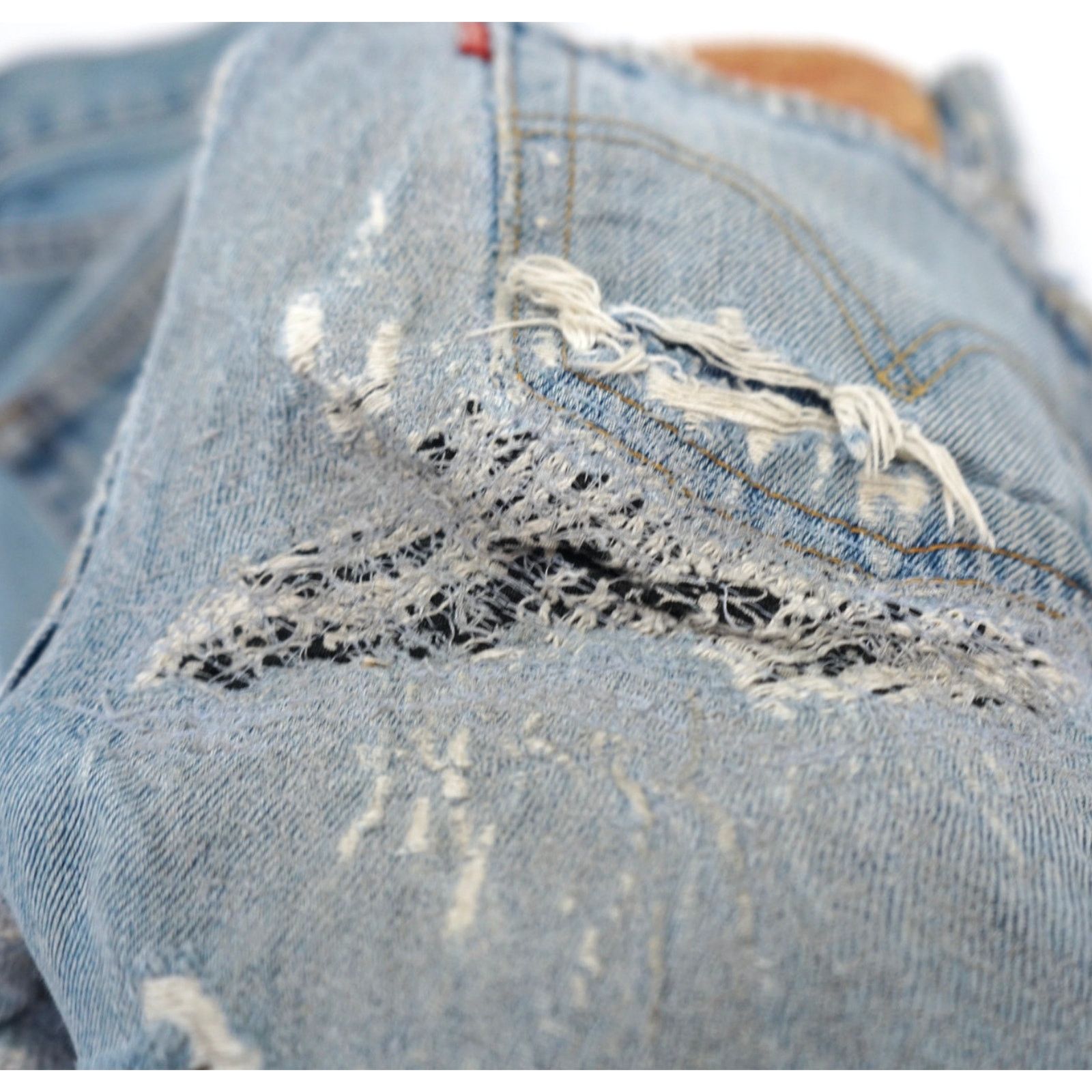 Levi's Vintage 00's Levi's 501 Reworked Cutoff Denim Shorts 28" Size 28" / US 6 / IT 42 - 5 Thumbnail