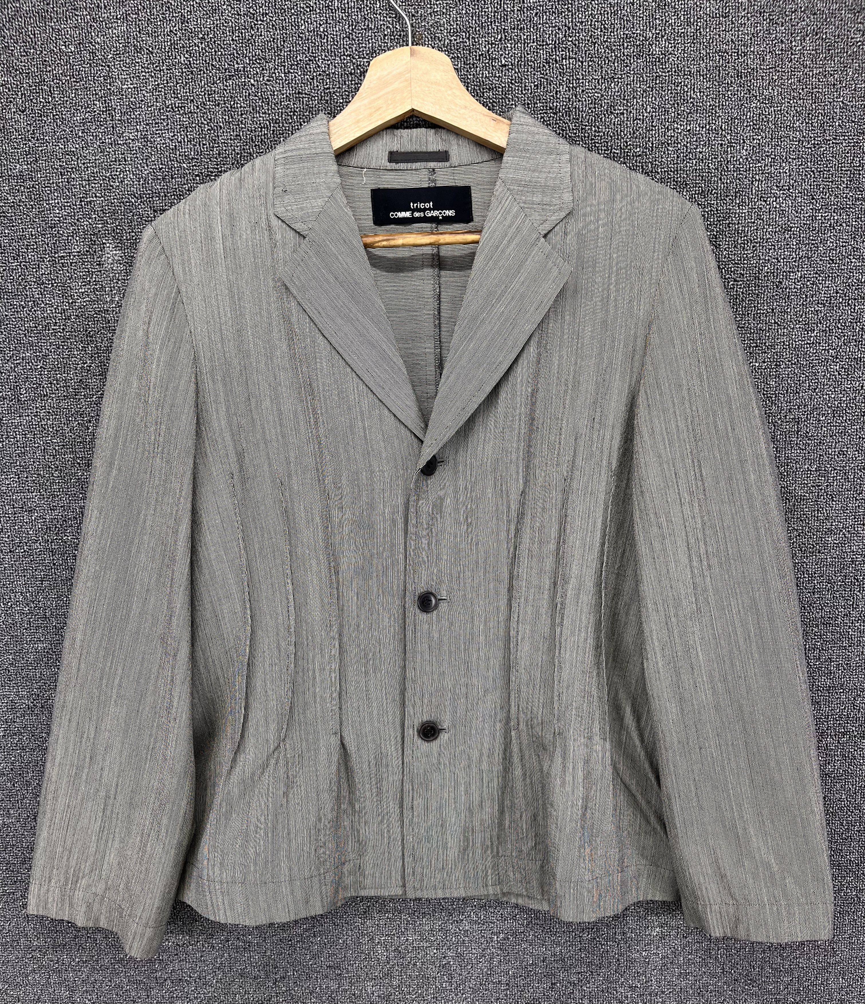 Comme des Garcons Vintage 90s Comme Des Garcon Tricot Wool Blazer Coat Jacket Size M / US 6-8 / IT 42-44 - 1 Thumbnail