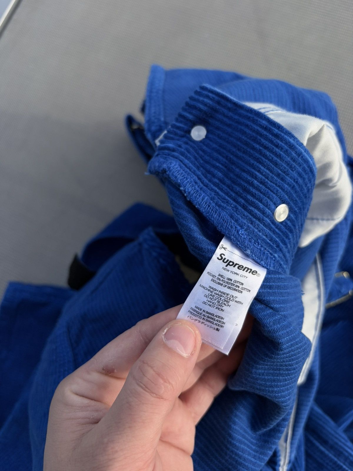 Dickies × Supreme Supreme x Dickies Corduroy Overalls 'Royal' (FW22) Size US L / EU 52-54 / 3 - 7 Thumbnail